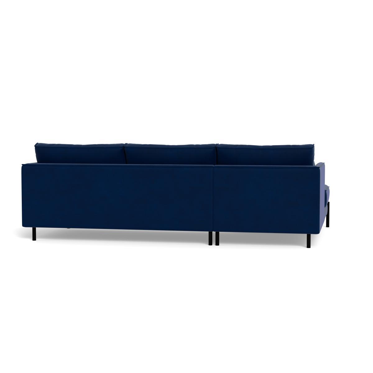 Heal's Tortona Left Hand Facing 4 Seater Corner Chaise Boucle Fern Black Feet - Heal's UK Furniture – image 5