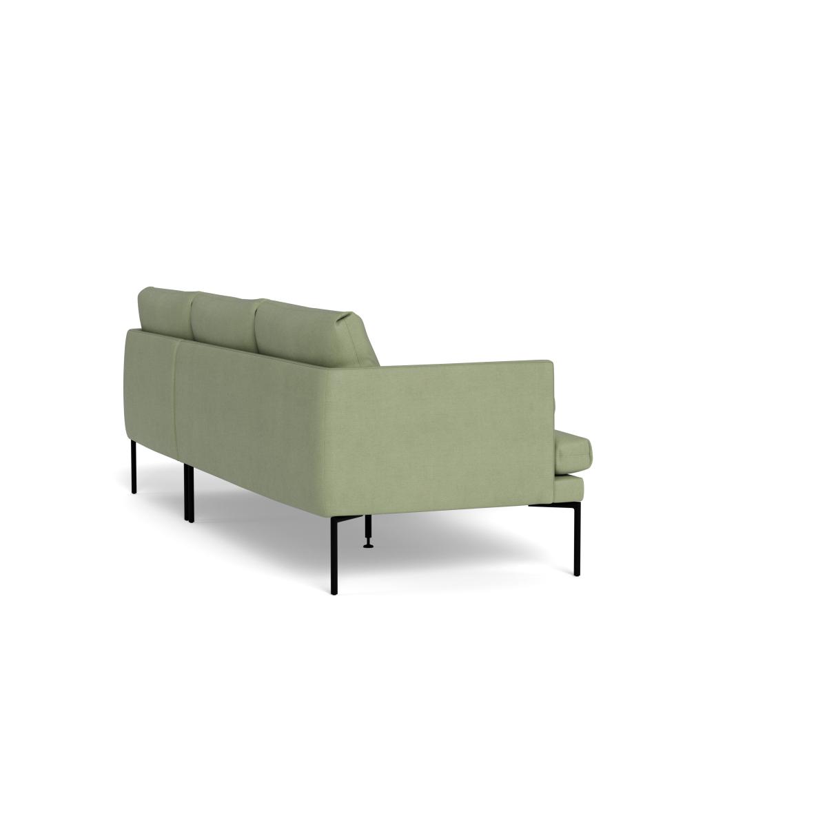 Heal's Matera Corner Chaise Sofa Right Hand Facing Siena Cotton Pistachio Black Feet – image 4