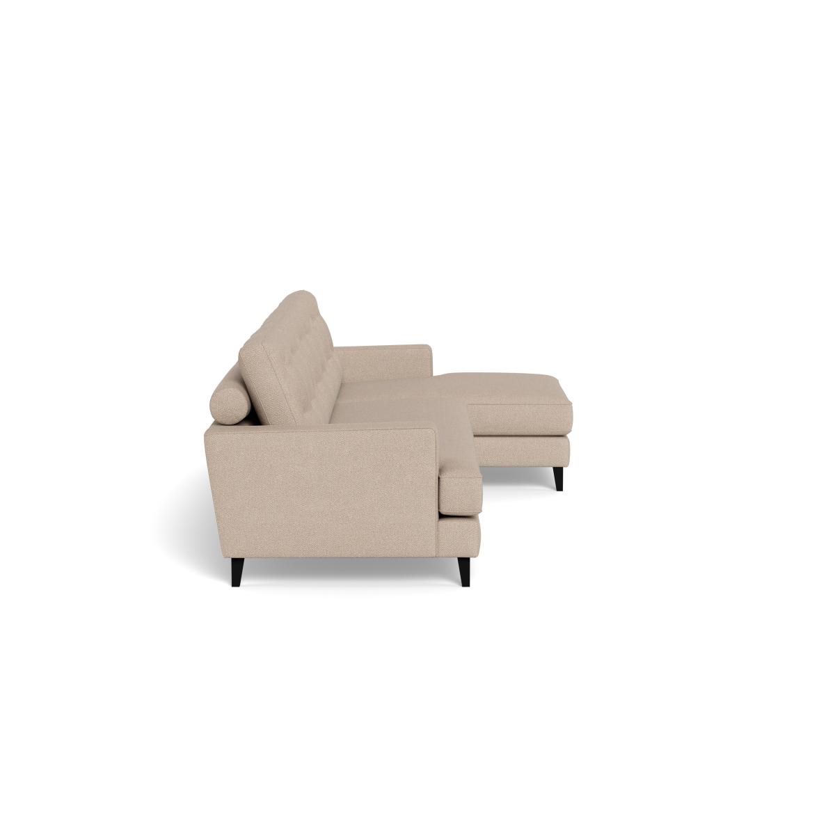 Heal's Mistral Right Hand Facing Corner Sofa Boucle Tweed Pearl Black Beech Feet – image 3