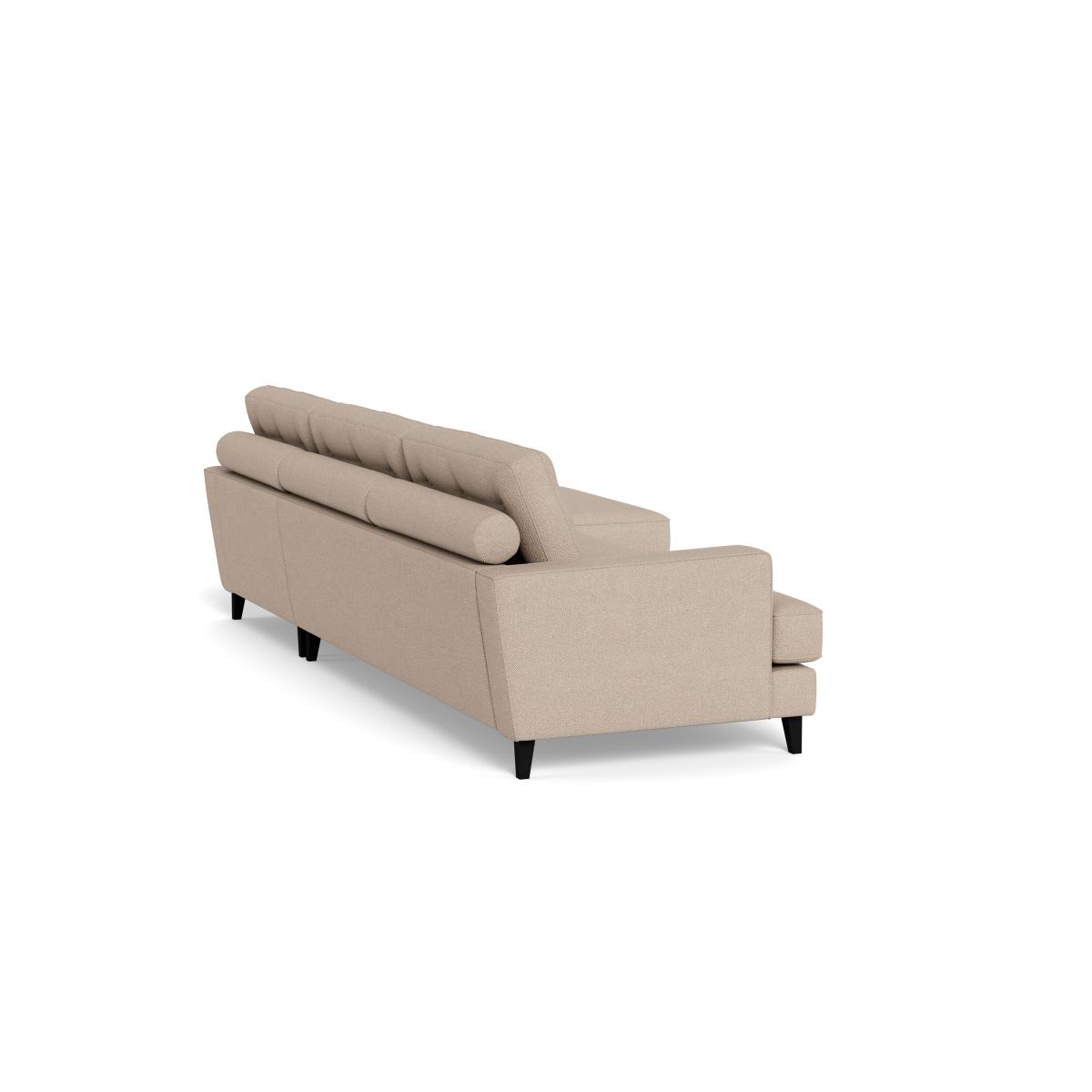 Heal's Mistral Right Hand Facing Corner Sofa Boucle Tweed Pearl Black Beech Feet – image 4