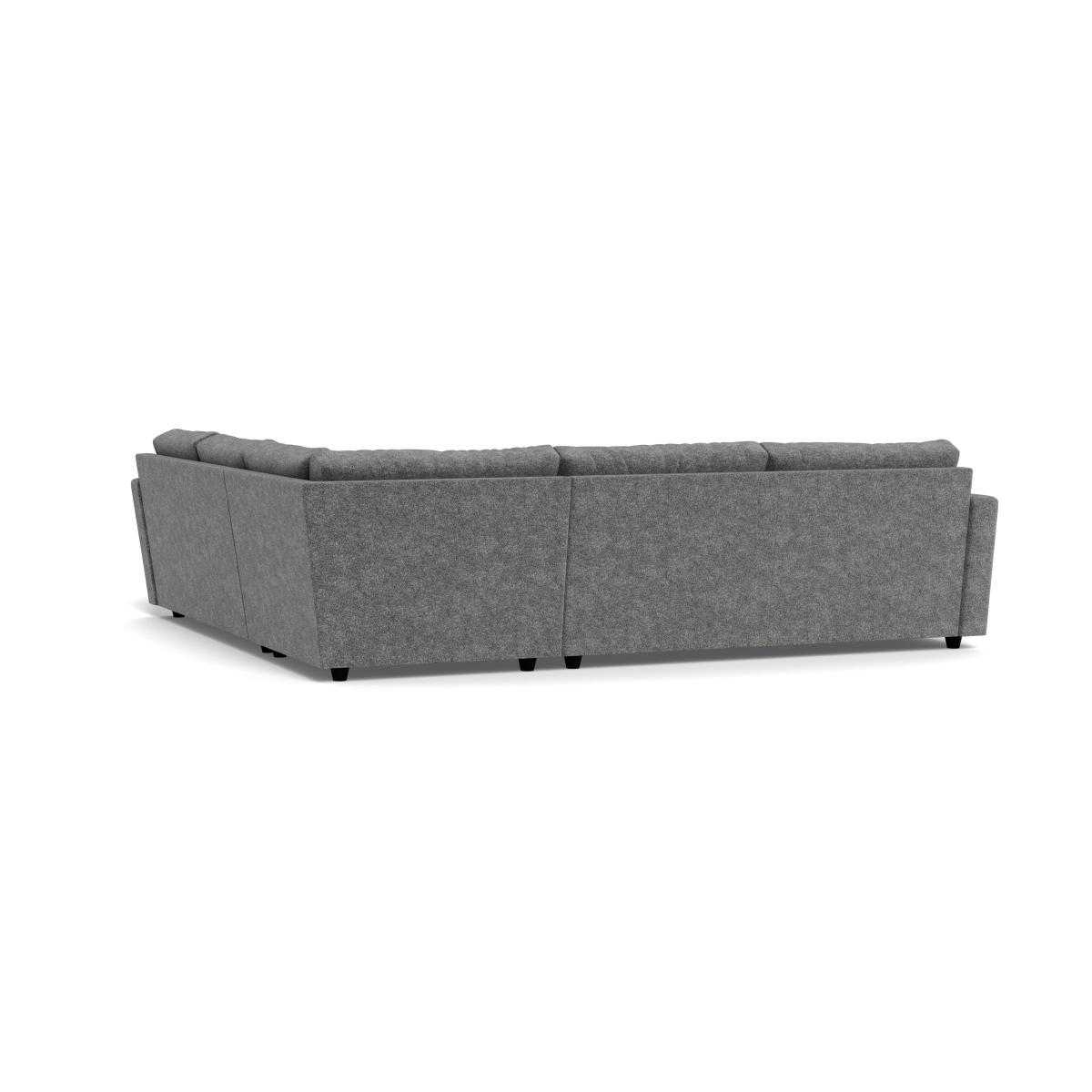 Heal's Nimbus II Full Corner Sofa Melton Wool Shale Black Feet – image 4