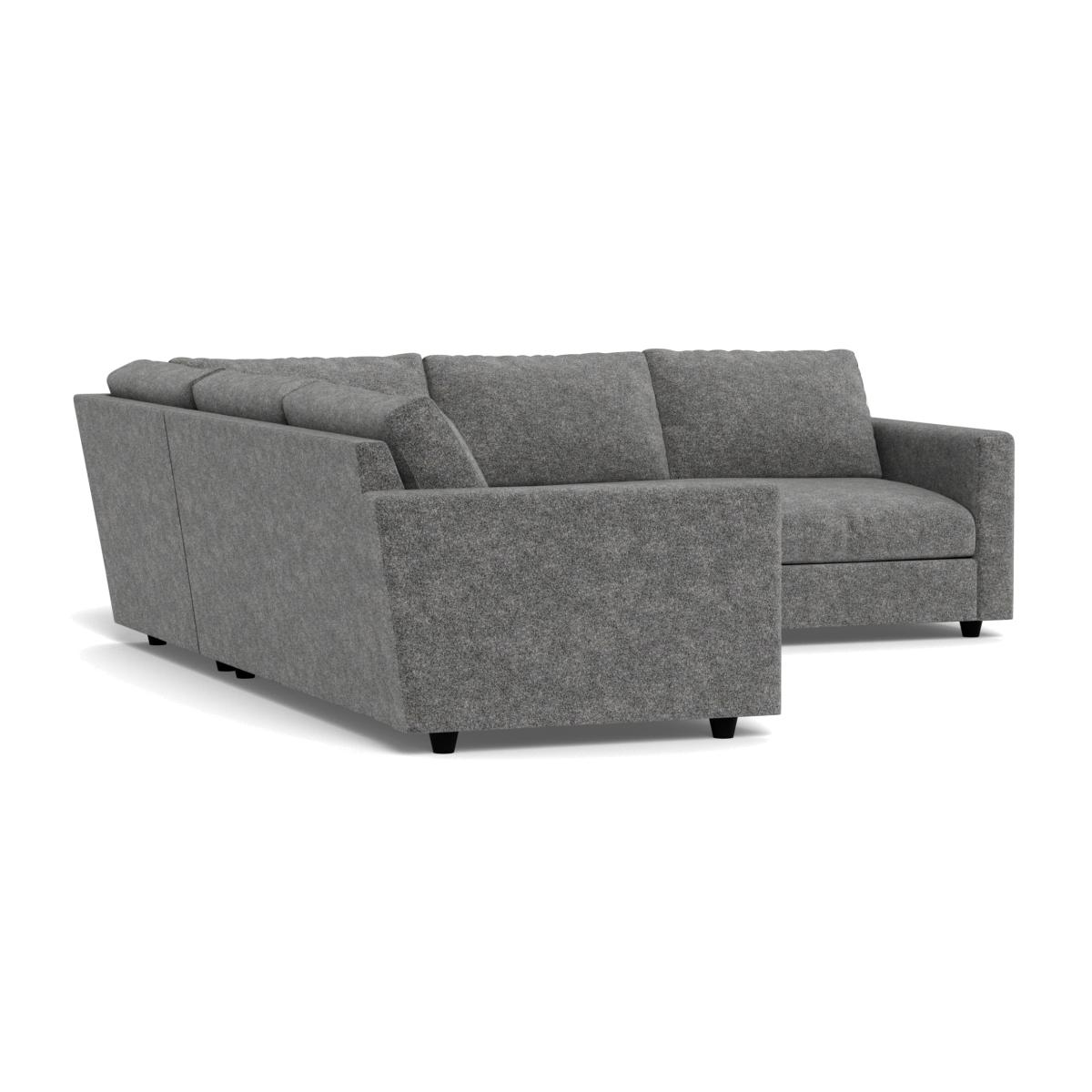 Heal's Nimbus II Full Corner Sofa Melton Wool Shale Black Feet – image 1