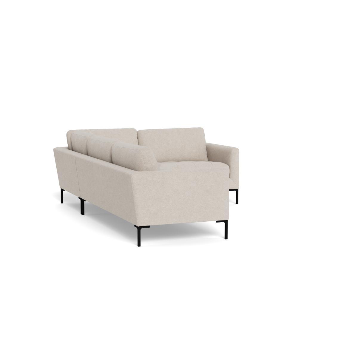 Heal's Eton Right Hand Facing Corner Sofa Texture Limestone Black Feet - Heal's UK Furniture – image 4
