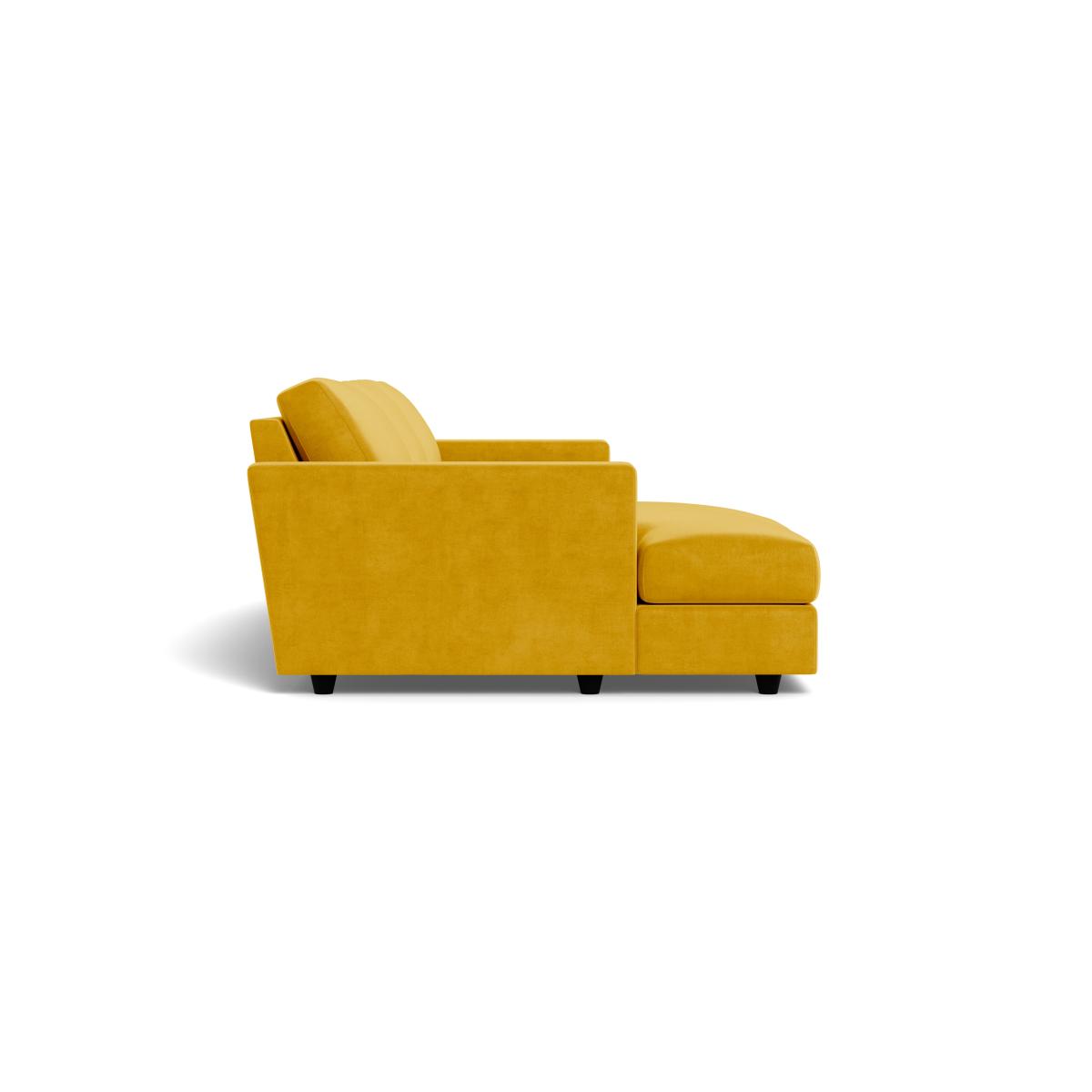Heal's Nimbus II Complete 4 Seater Corner Chaise LHF Smart Luxe Velvet Canary Black Feet – image 3