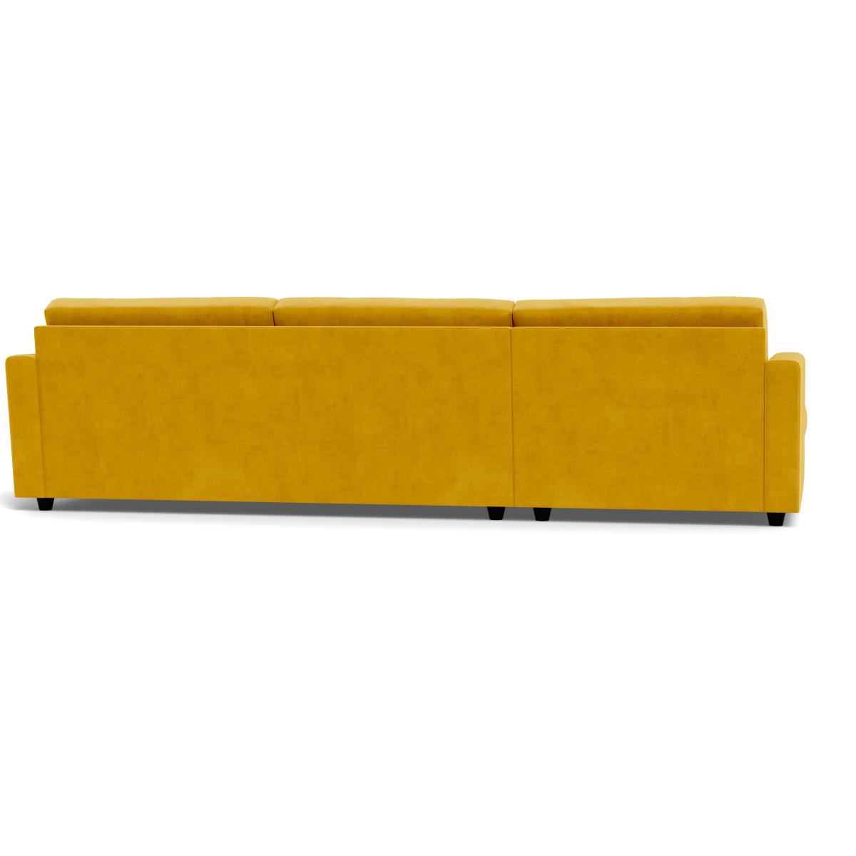 Heal's Nimbus II Complete 4 Seater Corner Chaise LHF Smart Luxe Velvet Canary Black Feet – image 5