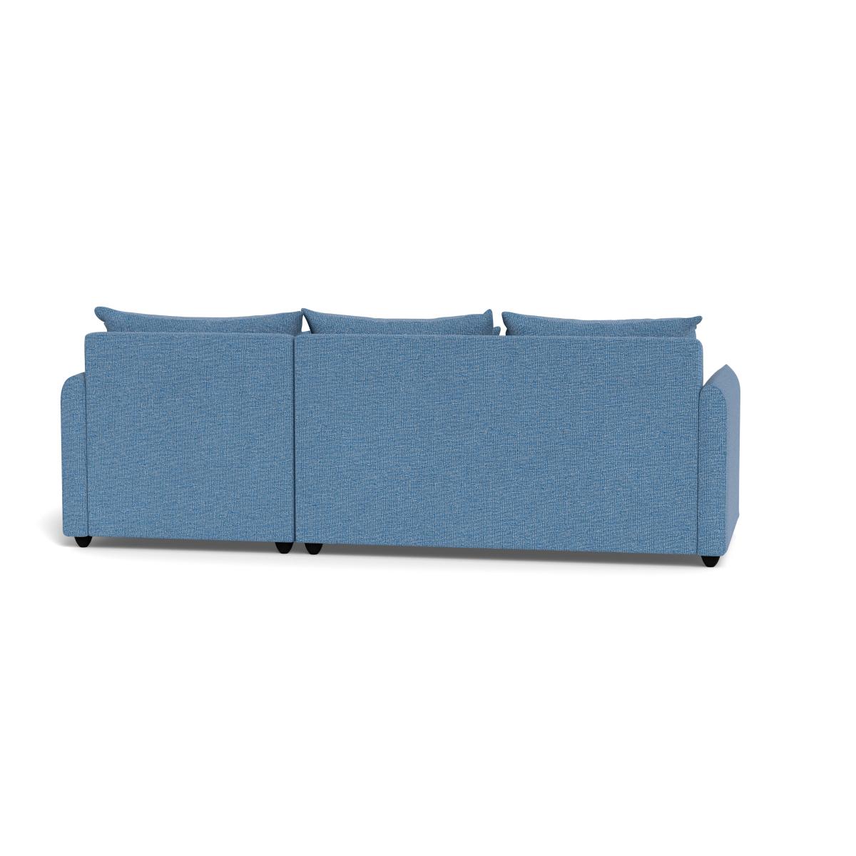 Heal's Pillow Medium RHF Corner Chaise Sofa Smart Linen Grey Black Painted Oak Feet - Heal's UK Furniture – image 5