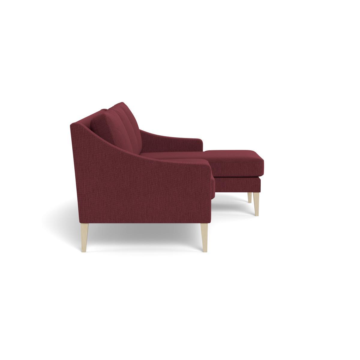 Heal's Richmond Corner Chaise Sofa Smart Linen Mix Maroon Tinted Ash - Heal's UK Furniture – image 3