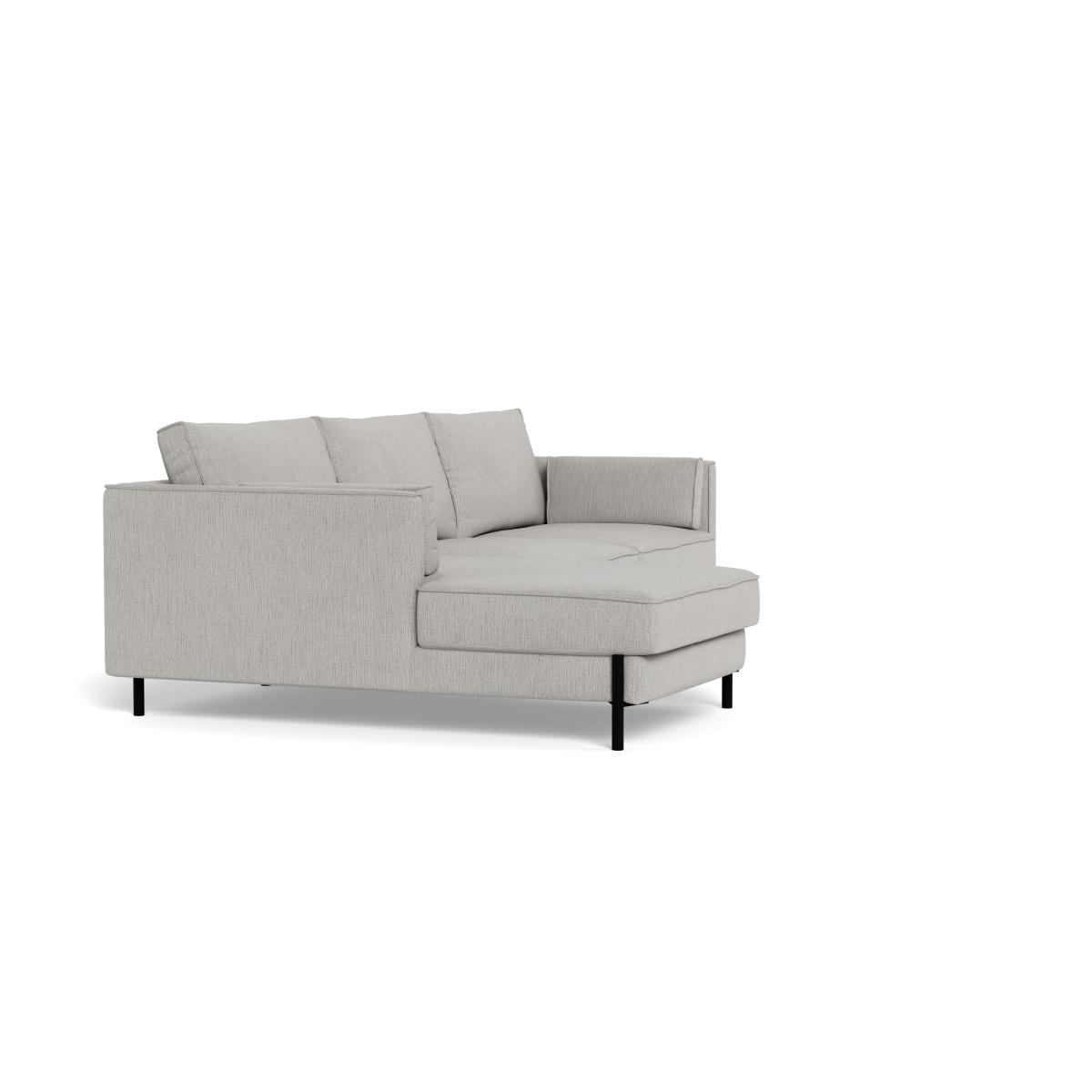 Heal's Tortona Left Hand Facing 4 Seater Corner Chaise Smart Linen Mix Silver Black Feet – image 2
