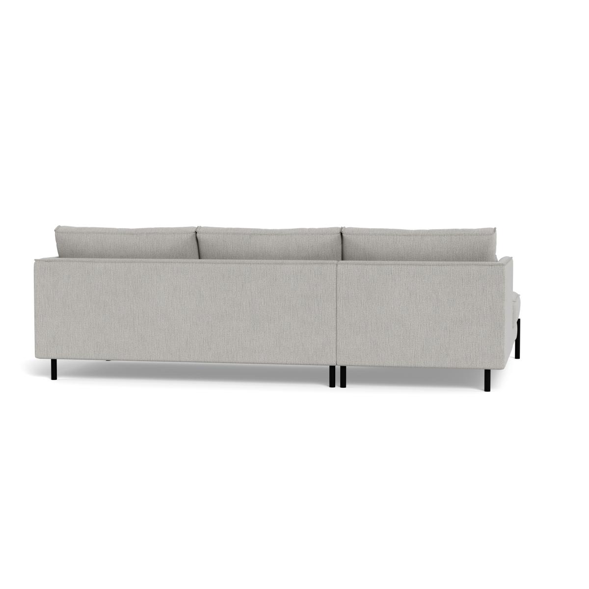 Heal's Tortona Left Hand Facing 4 Seater Corner Chaise Smart Linen Mix Silver Black Feet – image 5