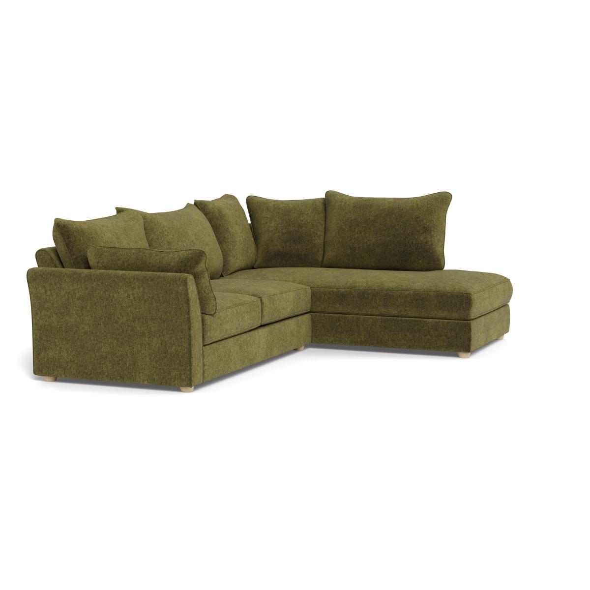 Heal's Tailor Right Hand Facing Corner Sofa Boucle Velvet Wilder Natural Beech Feet – image 2