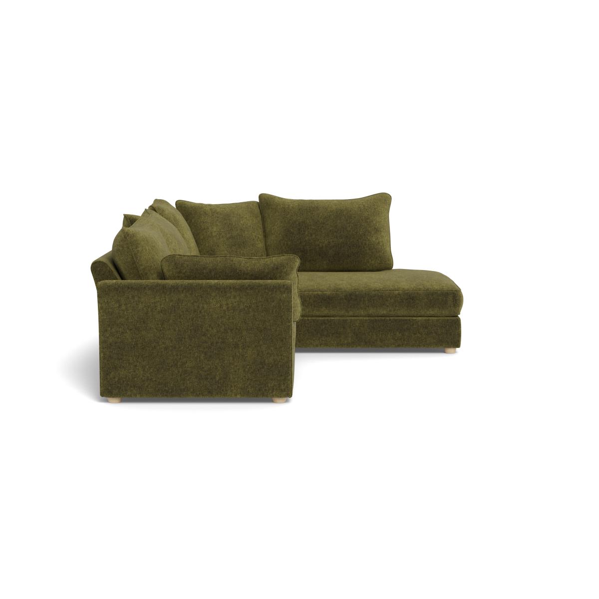 Heal's Tailor Right Hand Facing Corner Sofa Boucle Velvet Wilder Natural Beech Feet – image 3