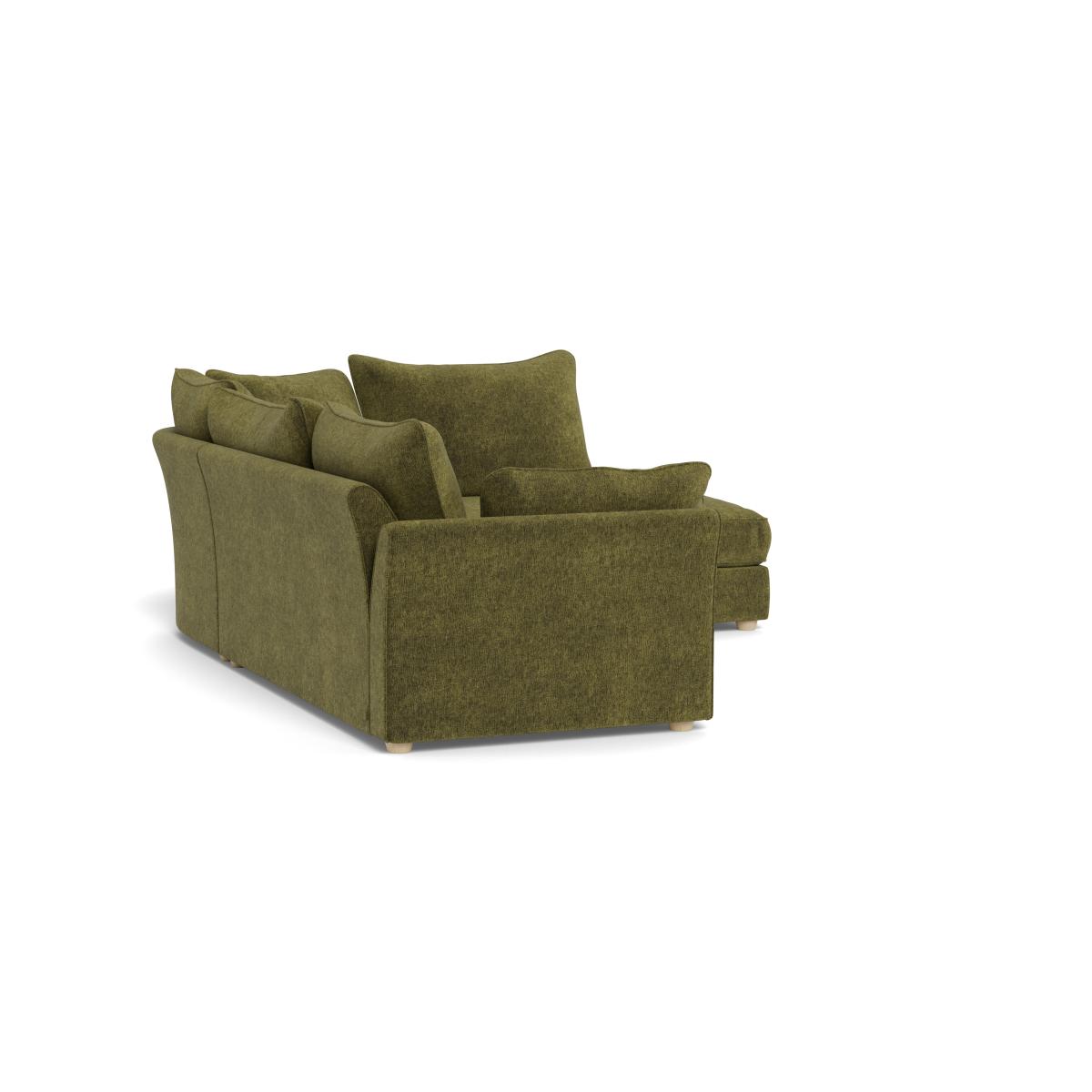 Heal's Tailor Right Hand Facing Corner Sofa Boucle Velvet Wilder Natural Beech Feet – image 4