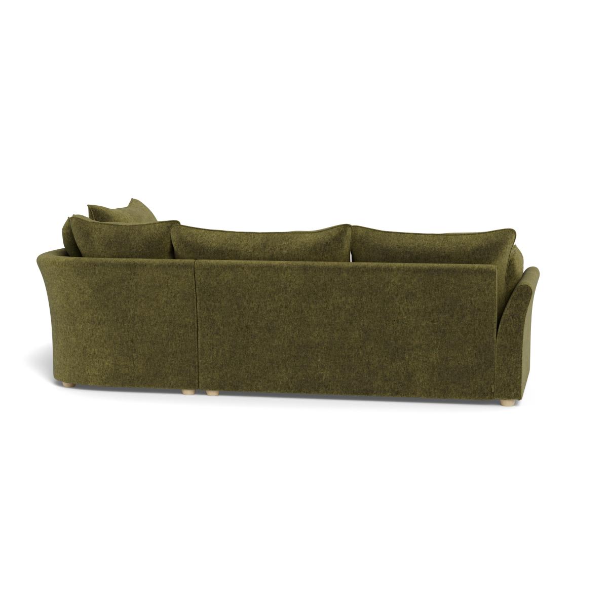 Heal's Tailor Right Hand Facing Corner Sofa Boucle Velvet Wilder Natural Beech Feet – image 5