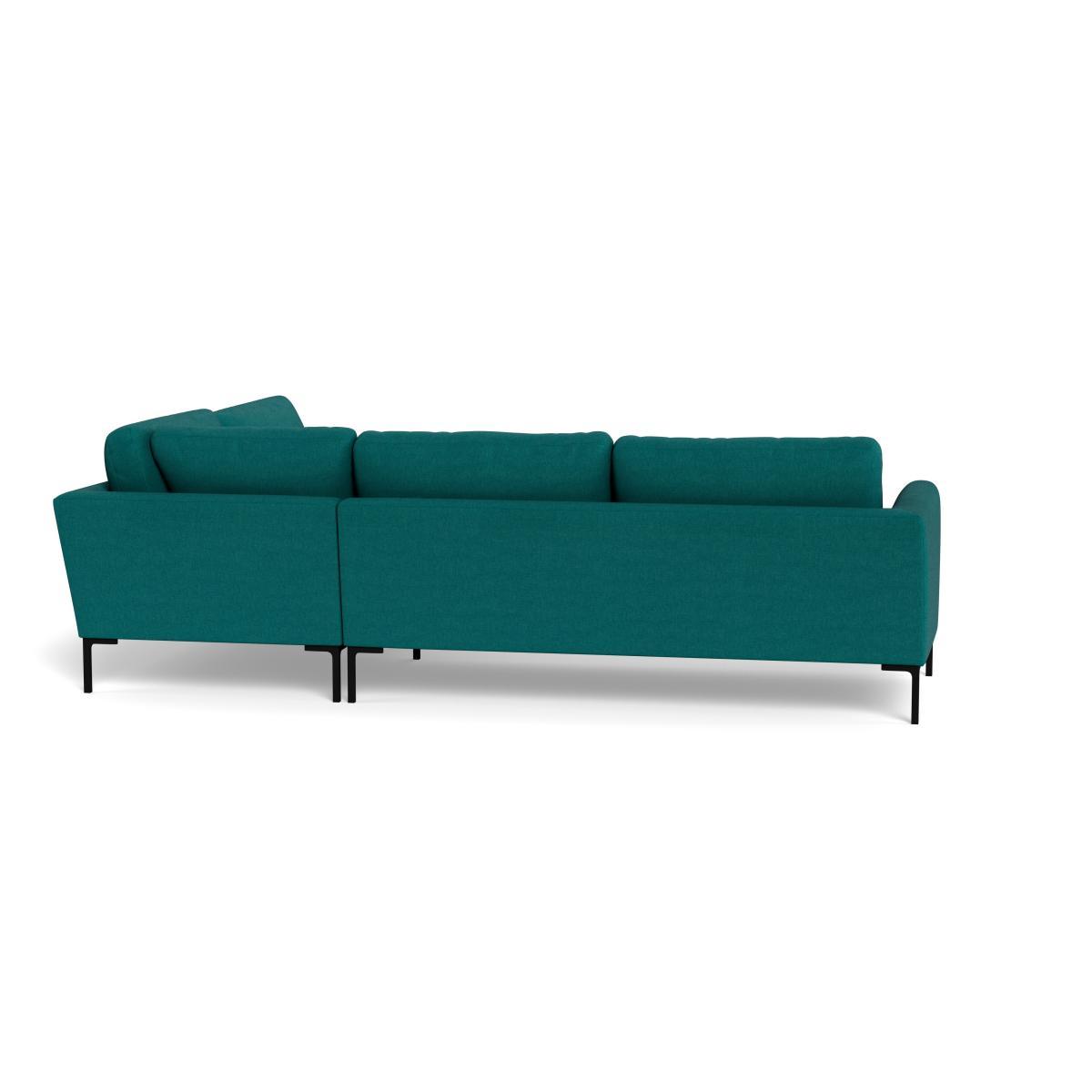 Heal's Eton Right Hand Facing Corner Sofa Brushed Cotton Pine Black Feet - Heal's UK Furniture – image 5