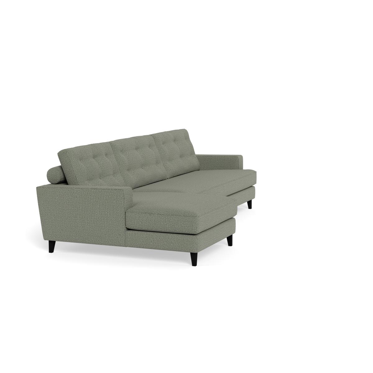 Heal's Mistral Left Hand Facing Corner Sofa Boucle Tweed Lapis Black Beech Feet – image 2