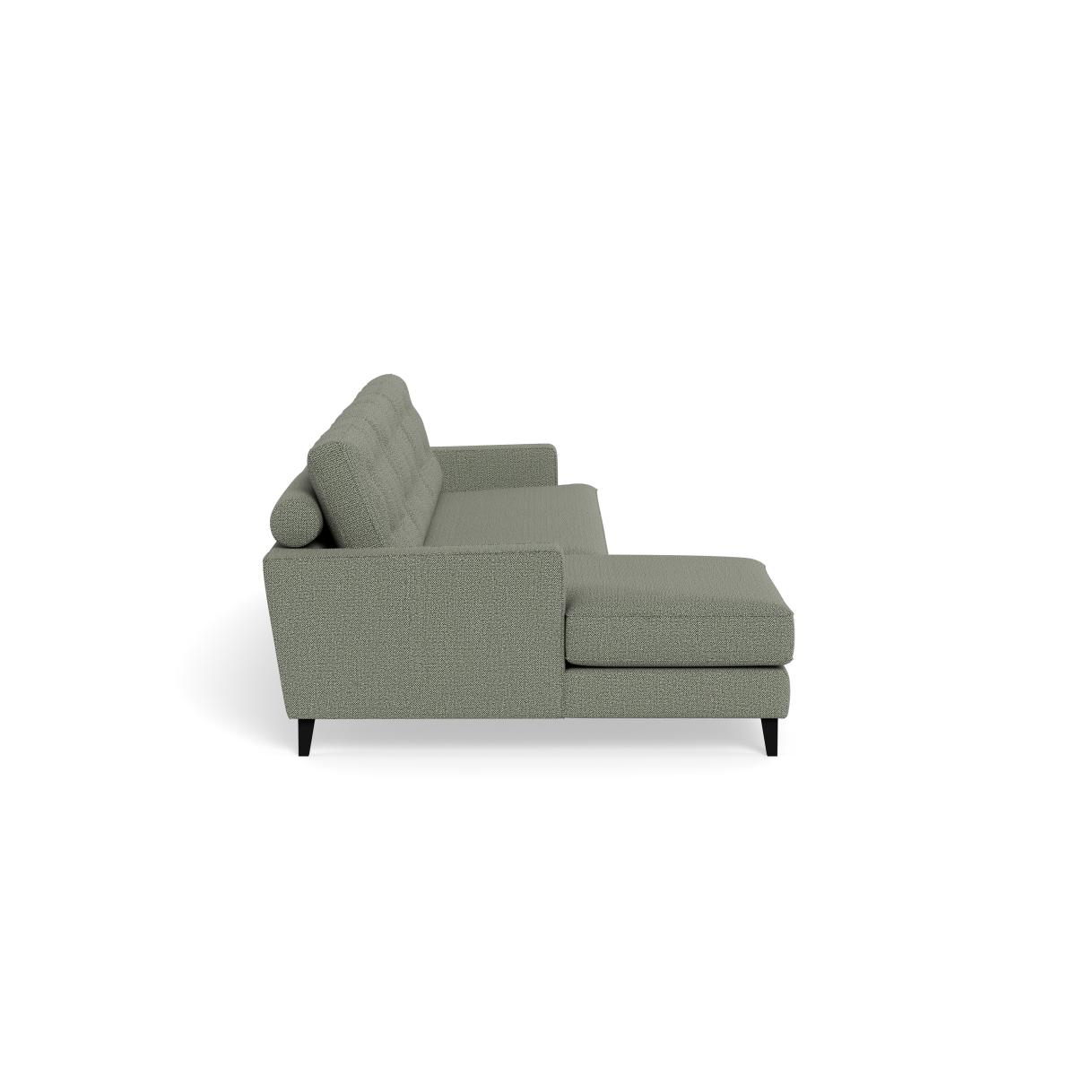 Heal's Mistral Left Hand Facing Corner Sofa Boucle Tweed Lapis Black Beech Feet – image 3