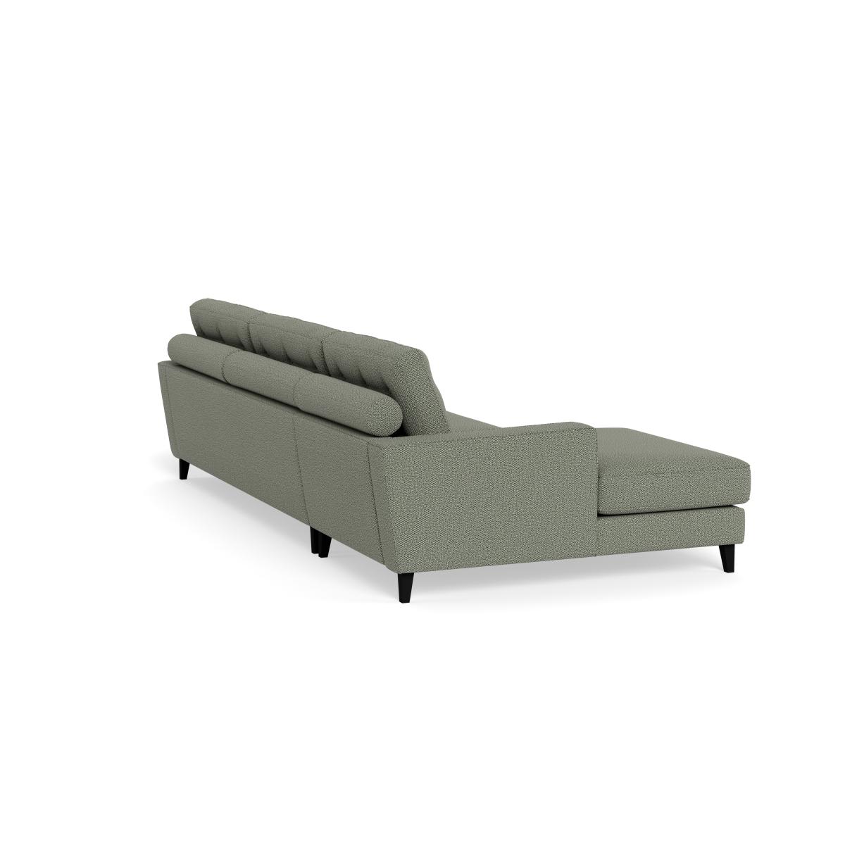 Heal's Mistral Left Hand Facing Corner Sofa Boucle Tweed Lapis Black Beech Feet – image 4