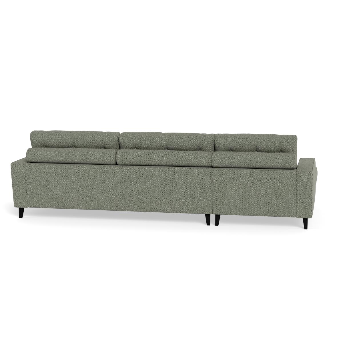 Heal's Mistral Left Hand Facing Corner Sofa Boucle Tweed Lapis Black Beech Feet – image 5