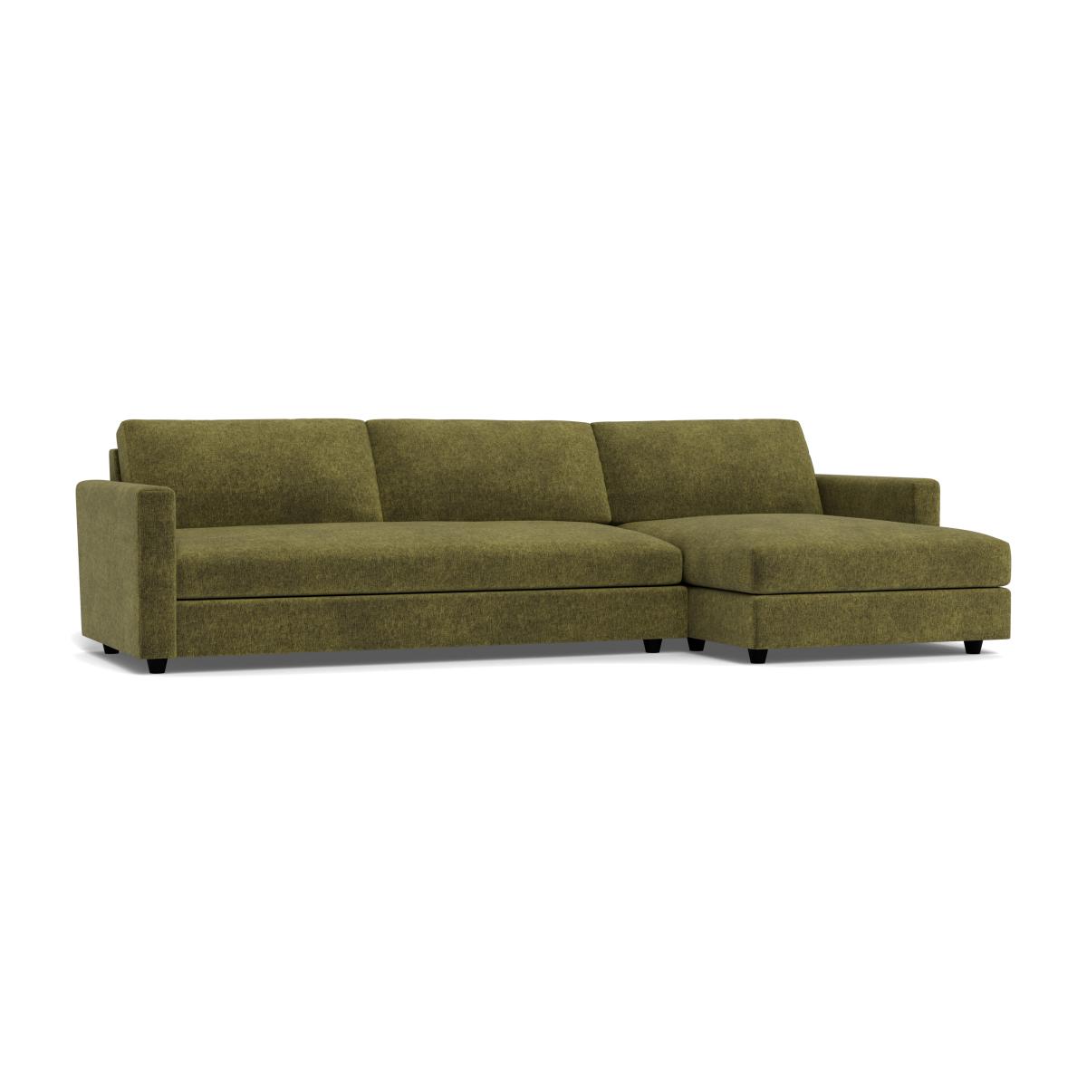 Heal's Nimbus II 4 Str Corner Chaise RHF Boucle Velvet Wilder Black Feet – image 1