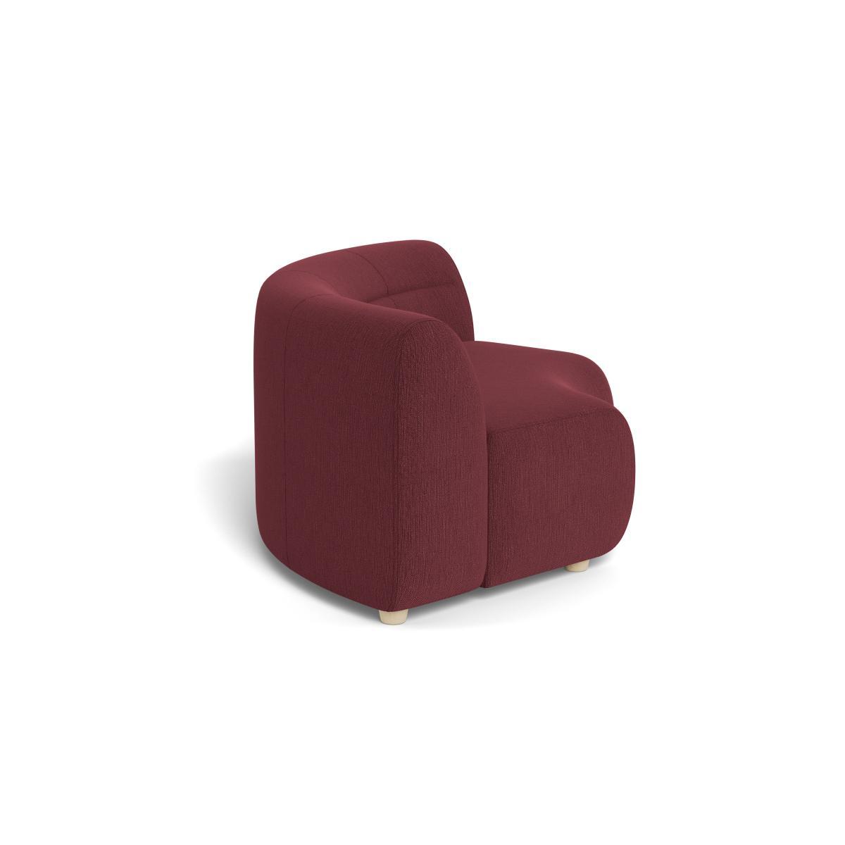 Heal's Lilli Curved Corner Unit Module Smart Linen Mix Maroon Natural Ash Feet - Heal's UK Furniture – image 3