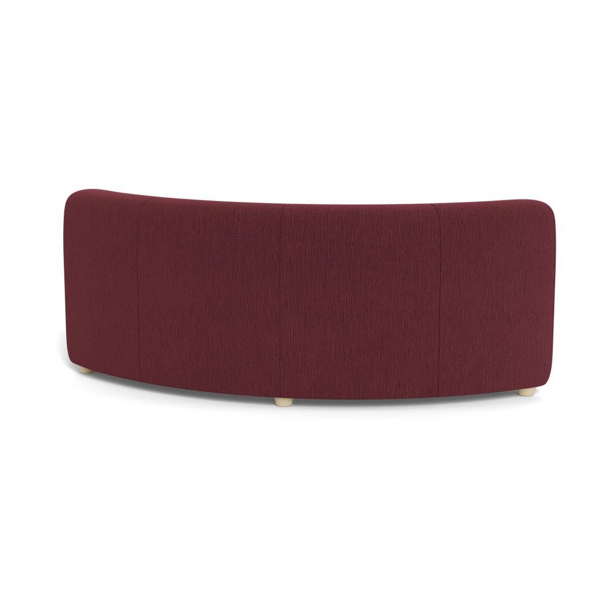 Heal's Lilli Curved Corner Unit Module Smart Linen Mix Maroon Natural Ash Feet - Heal's UK Furniture – image 5