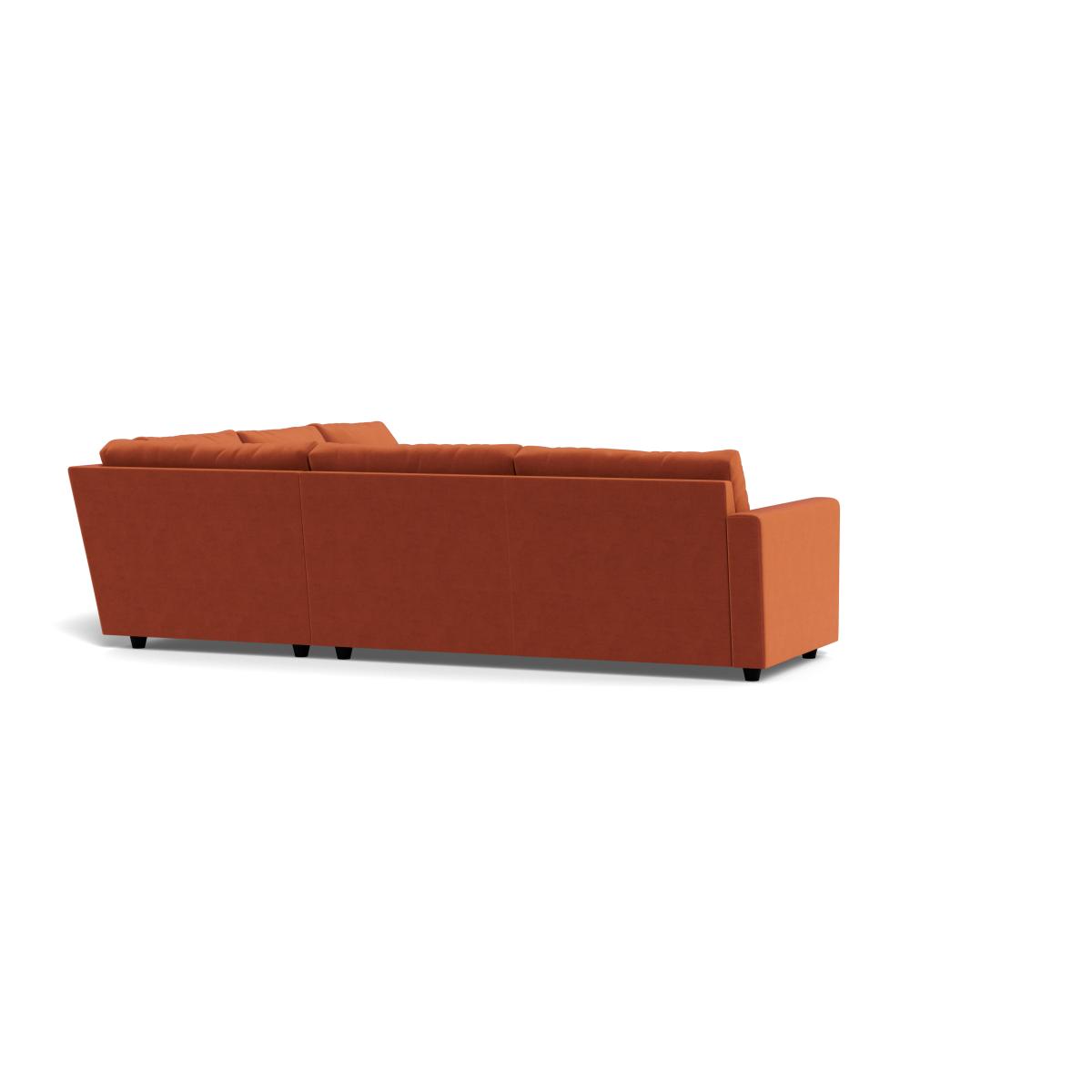 Heal's Nimbus II Full Corner Sofa Velvet Russet Black Feet – image 2