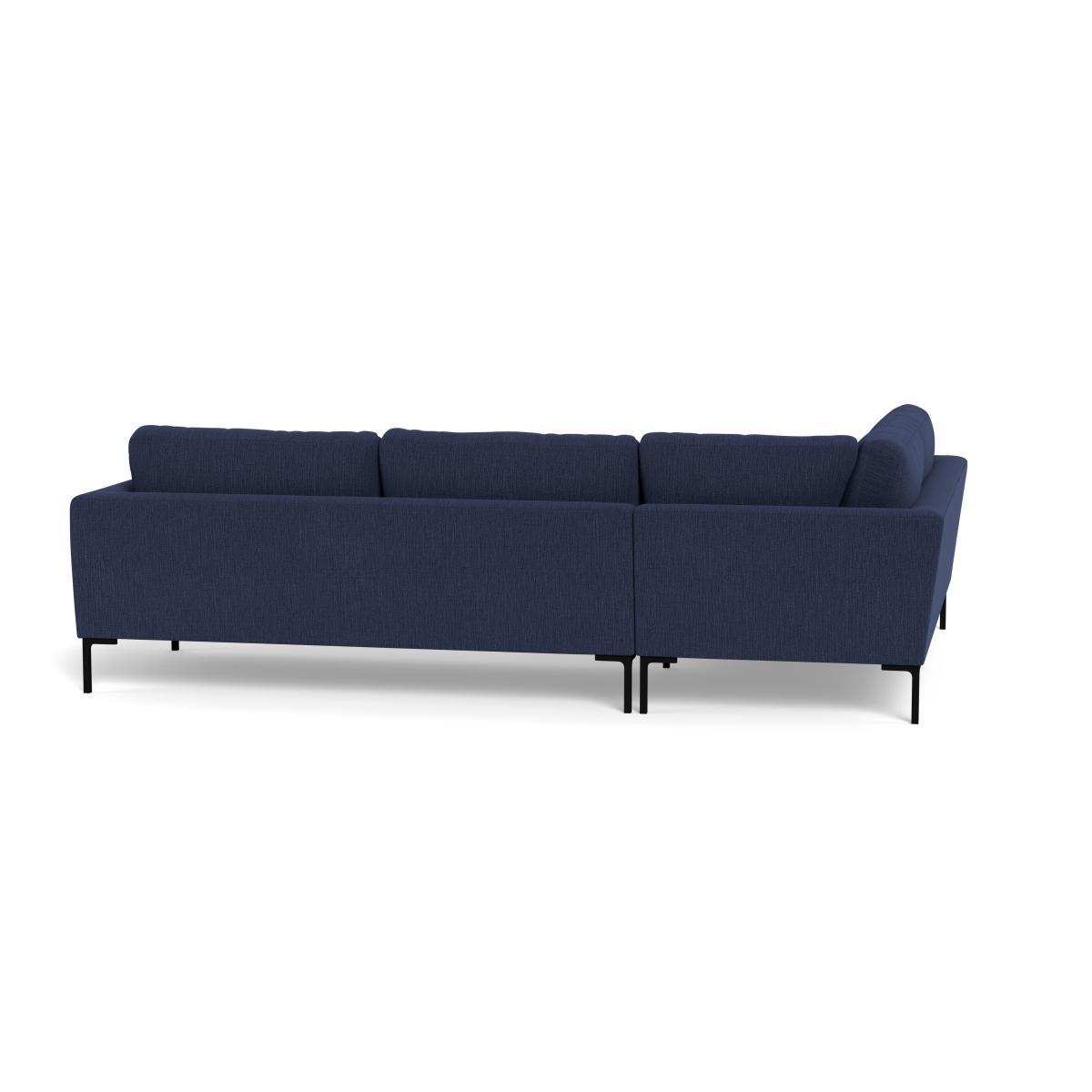 Heal's Eton Left Hand Facing Corner Sofa Smart Linen Mix Navy Black Feet - Heal's UK Furniture – image 5