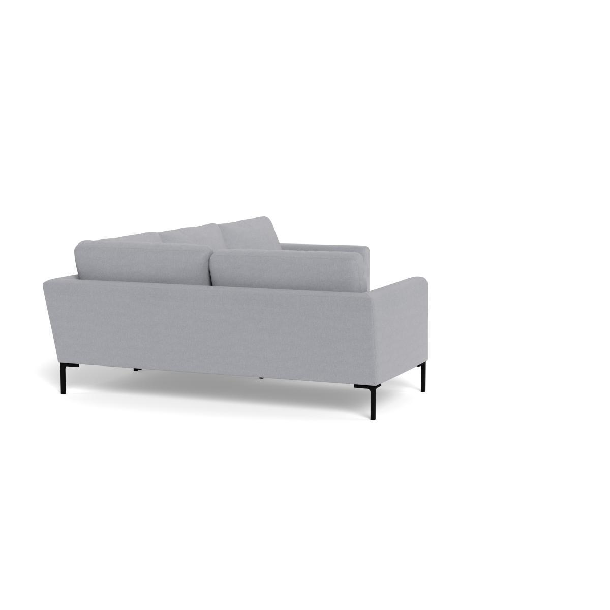Heal's Eton Left Hand Facing Corner Sofa Brushed Cotton Pewter Black Feet - Heal's UK Furniture – image 2
