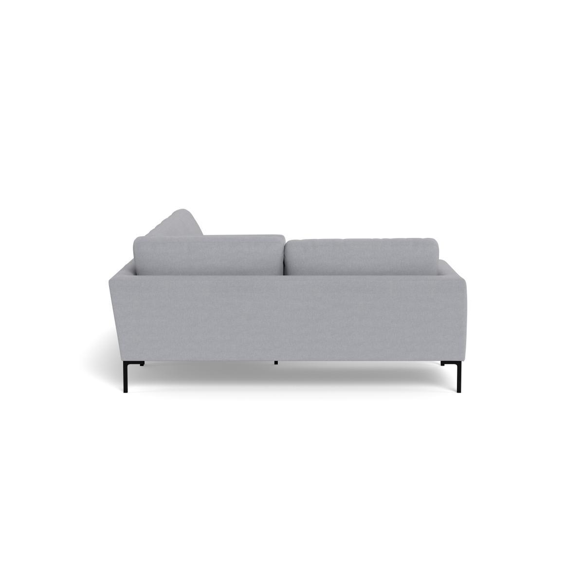 Heal's Eton Left Hand Facing Corner Sofa Brushed Cotton Pewter Black Feet - Heal's UK Furniture – image 3