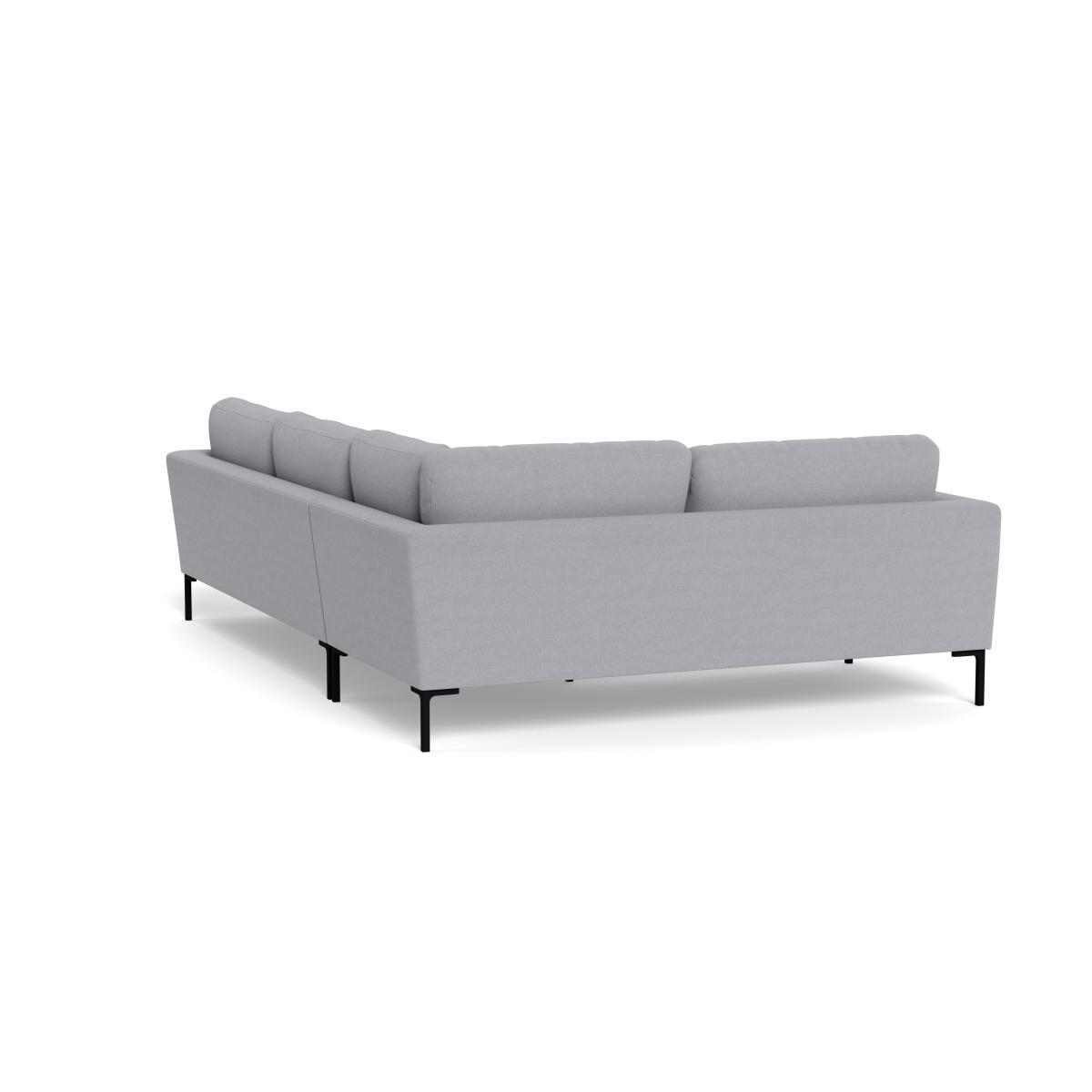 Heal's Eton Left Hand Facing Corner Sofa Brushed Cotton Pewter Black Feet - Heal's UK Furniture – image 4