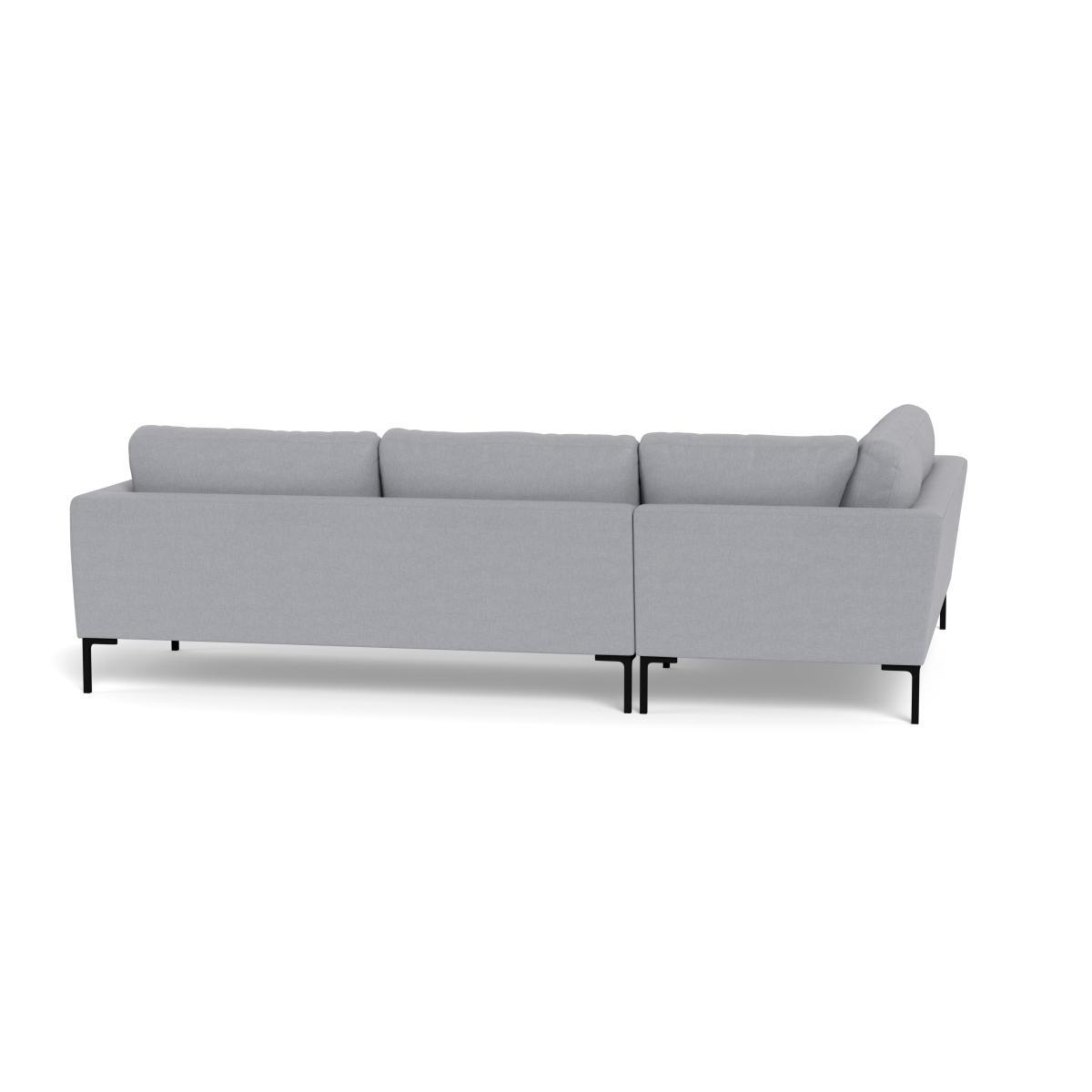 Heal's Eton Left Hand Facing Corner Sofa Brushed Cotton Pewter Black Feet - Heal's UK Furniture – image 5