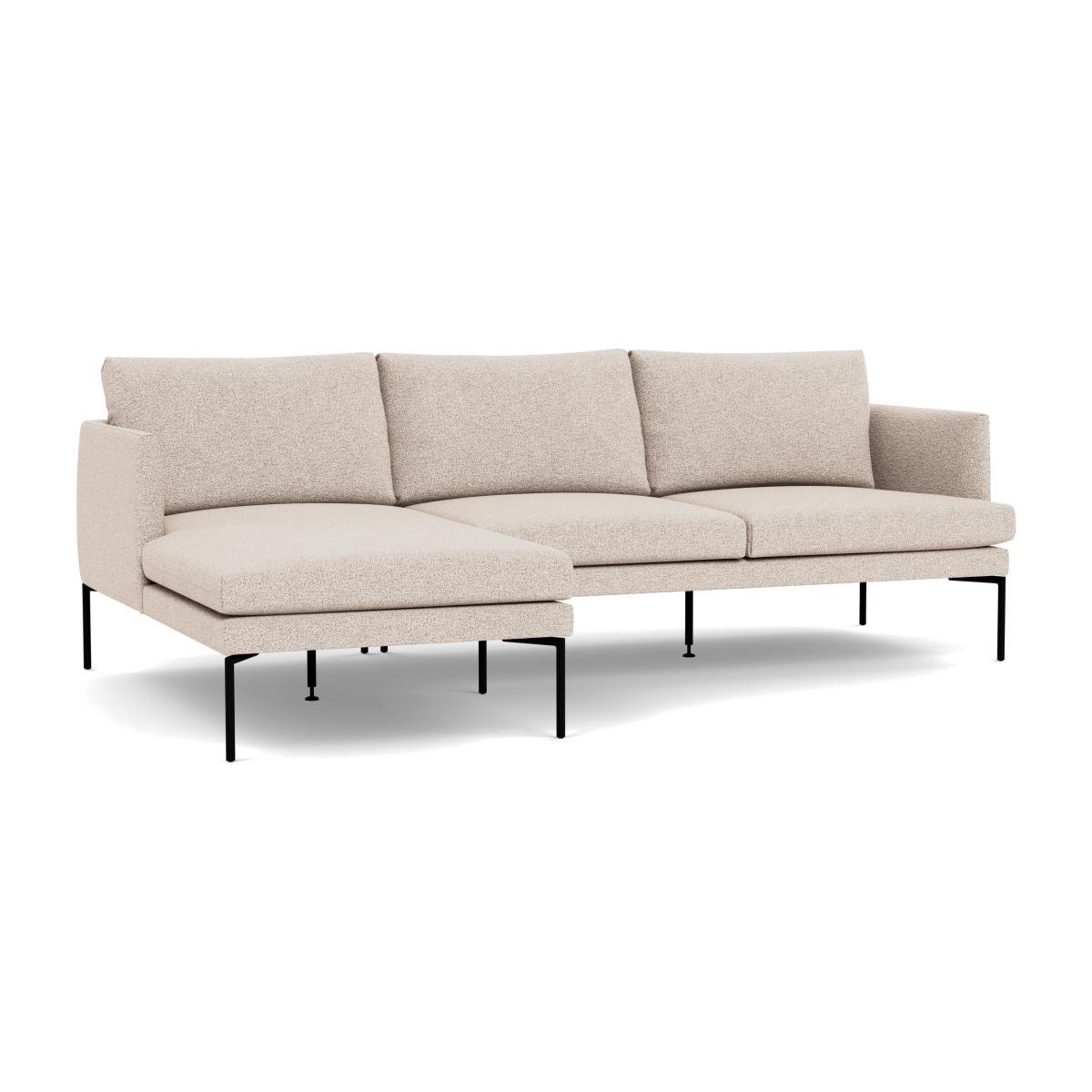 Heal's Matera Corner Chaise Sofa LHF Loop Boucle Taupe Black Feet - Heal's UK Furniture – image 1