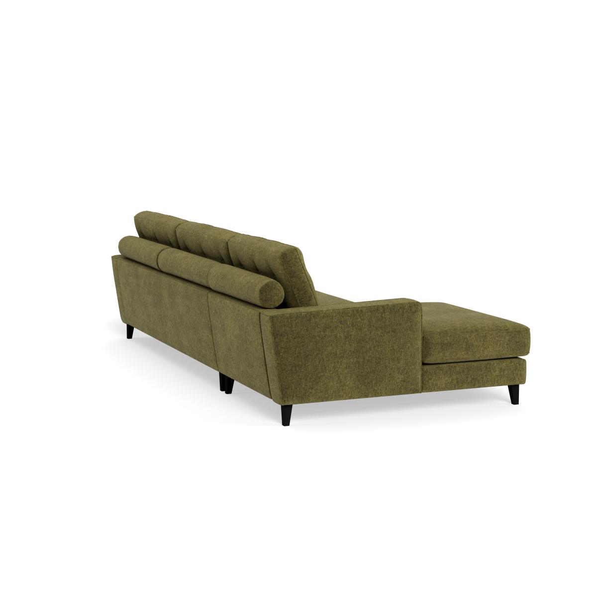 Heal's Mistral Left Hand Facing Corner Sofa Boucle Velvet Wilder Natural Beech Feet – image 4