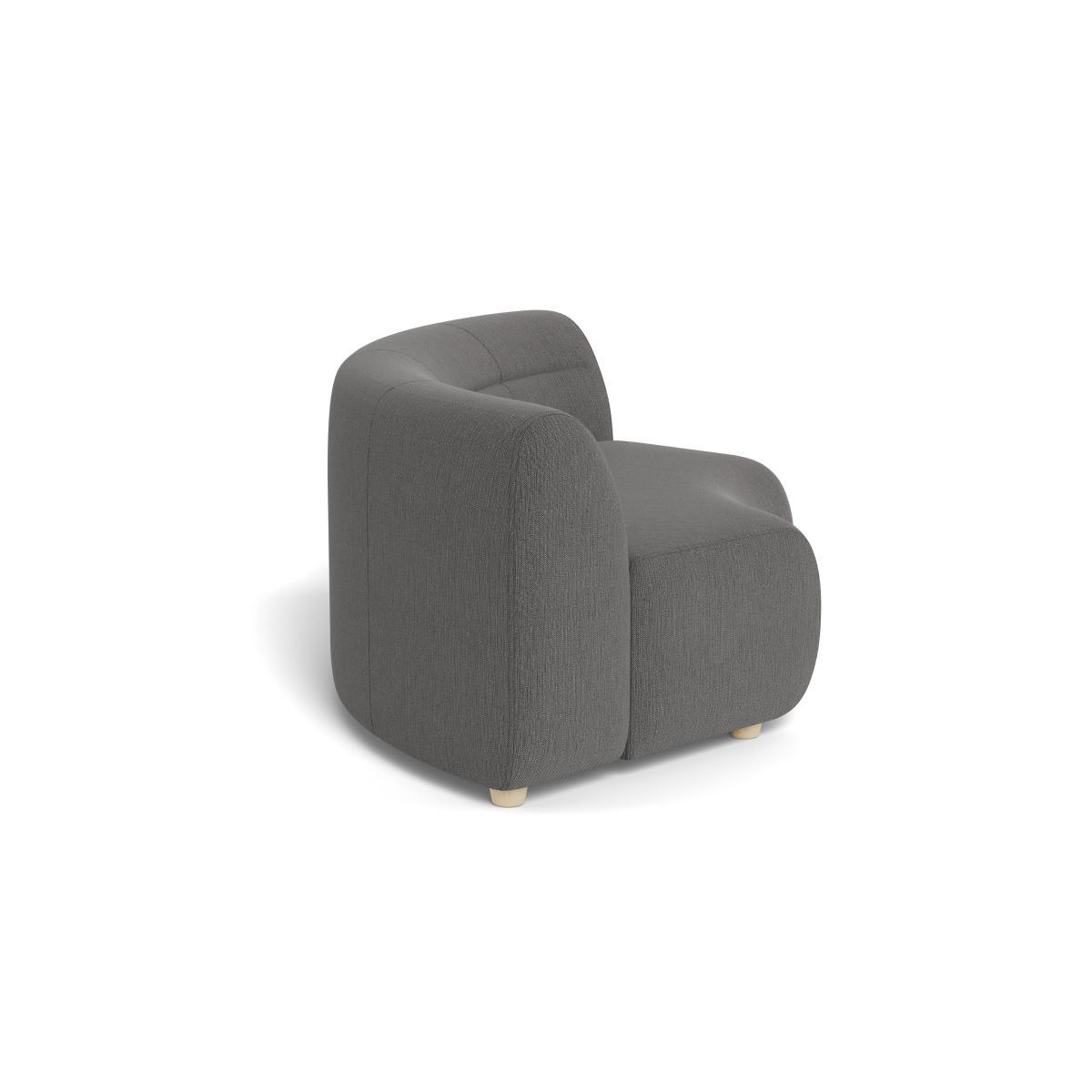 Heal's Lilli Curved Corner Unit Module Smart Linen Mix Grey Natural Ash Feet - Heal's UK Furniture – image 3