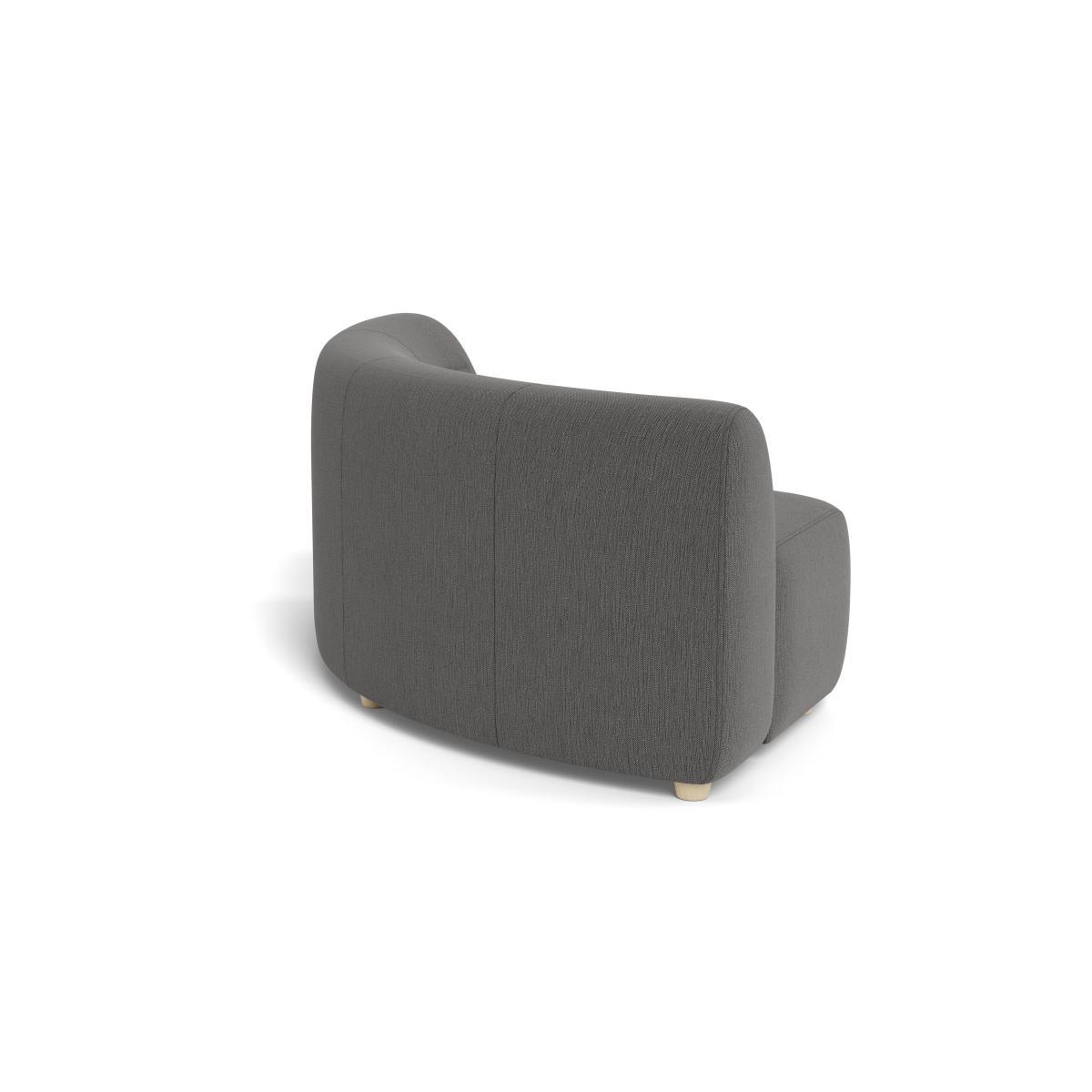 Heal's Lilli Curved Corner Unit Module Smart Linen Mix Grey Natural Ash Feet - Heal's UK Furniture – image 4