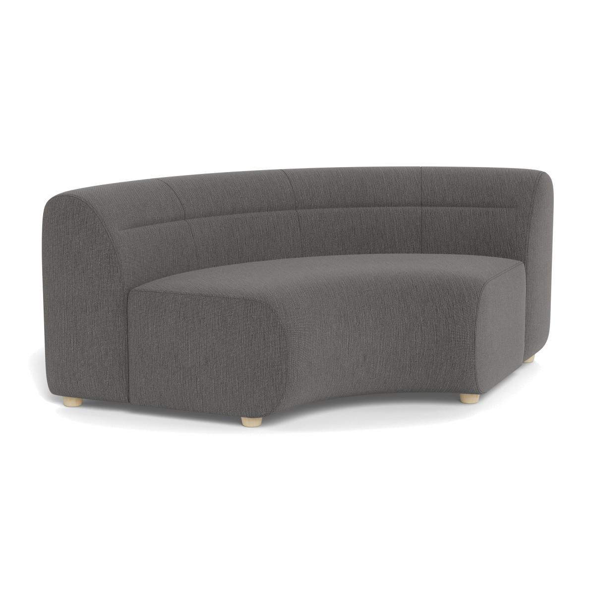 Heal's Lilli Curved Corner Unit Module Smart Linen Mix Grey Natural Ash Feet - Heal's UK Furniture – image 1