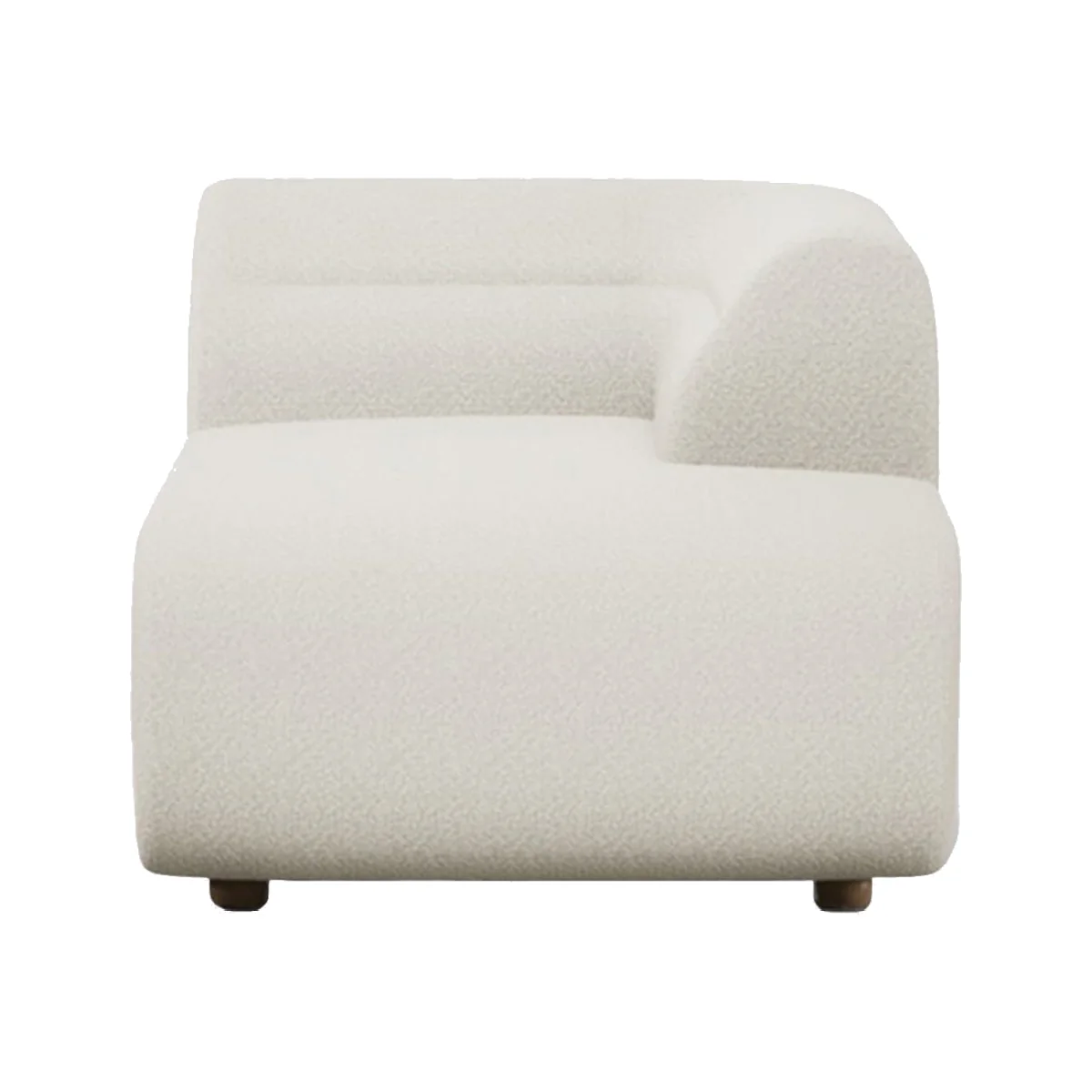 Heal's Lilli Right Hand Facing Chaise Unit Smart Luxe Velvet Mulberry Natural Feet – image 1