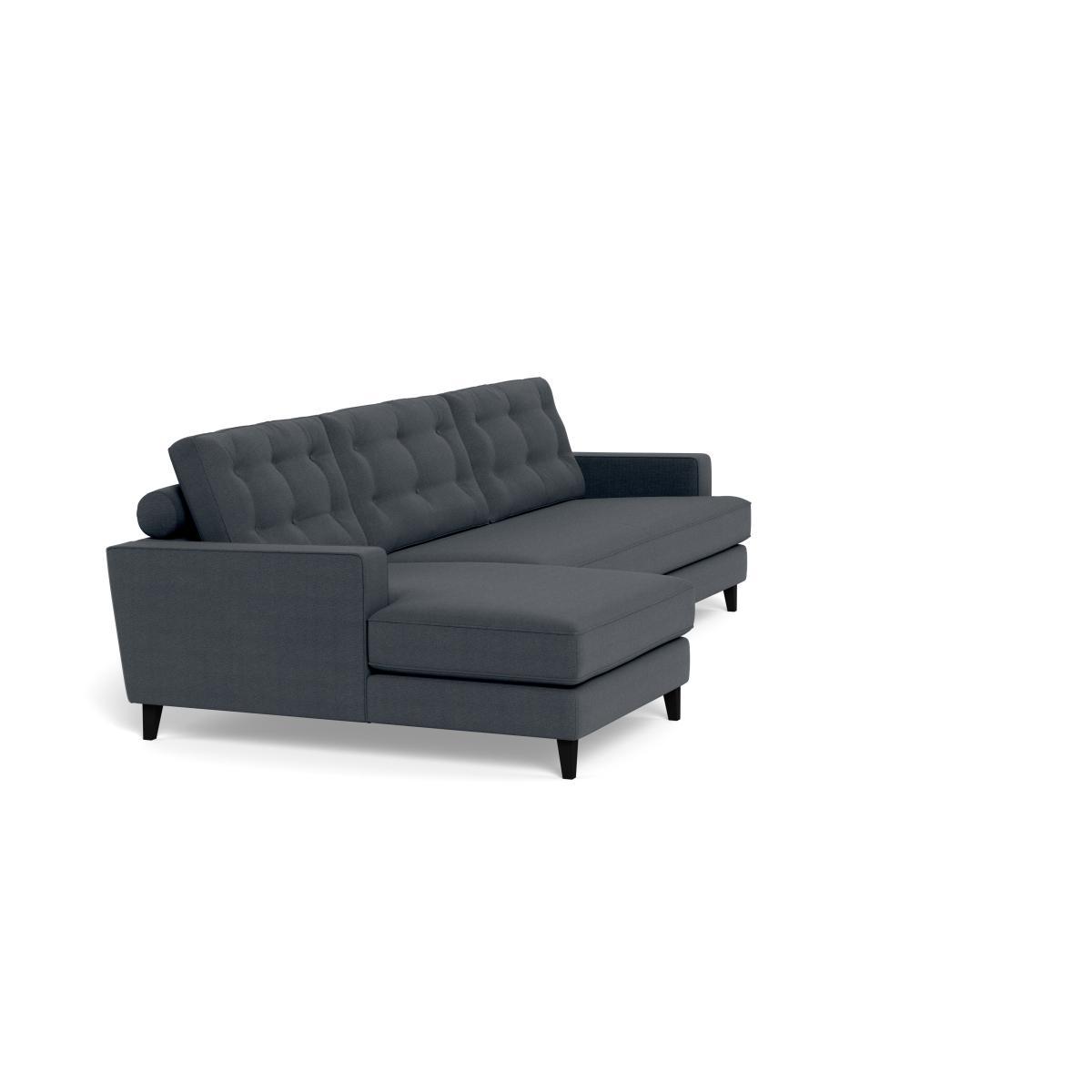 Heal's Mistral Left Hand Corner Sofa Linen Dark Grey Black Feet - Heal's UK Furniture – image 2