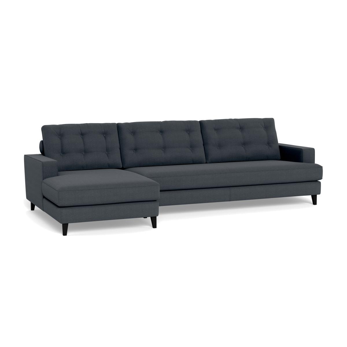 Heal's Mistral Left Hand Corner Sofa Linen Dark Grey Black Feet - Heal's UK Furniture – image 1