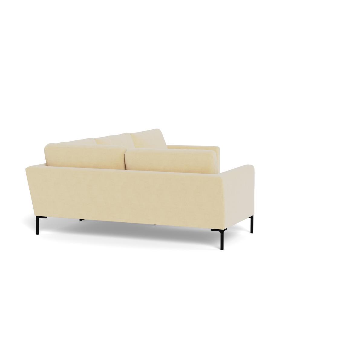 Heal's Eton Left Hand Facing Corner Sofa Smart Luxe Velvet Biscuit Black Feet - Heal's UK Furniture – image 2