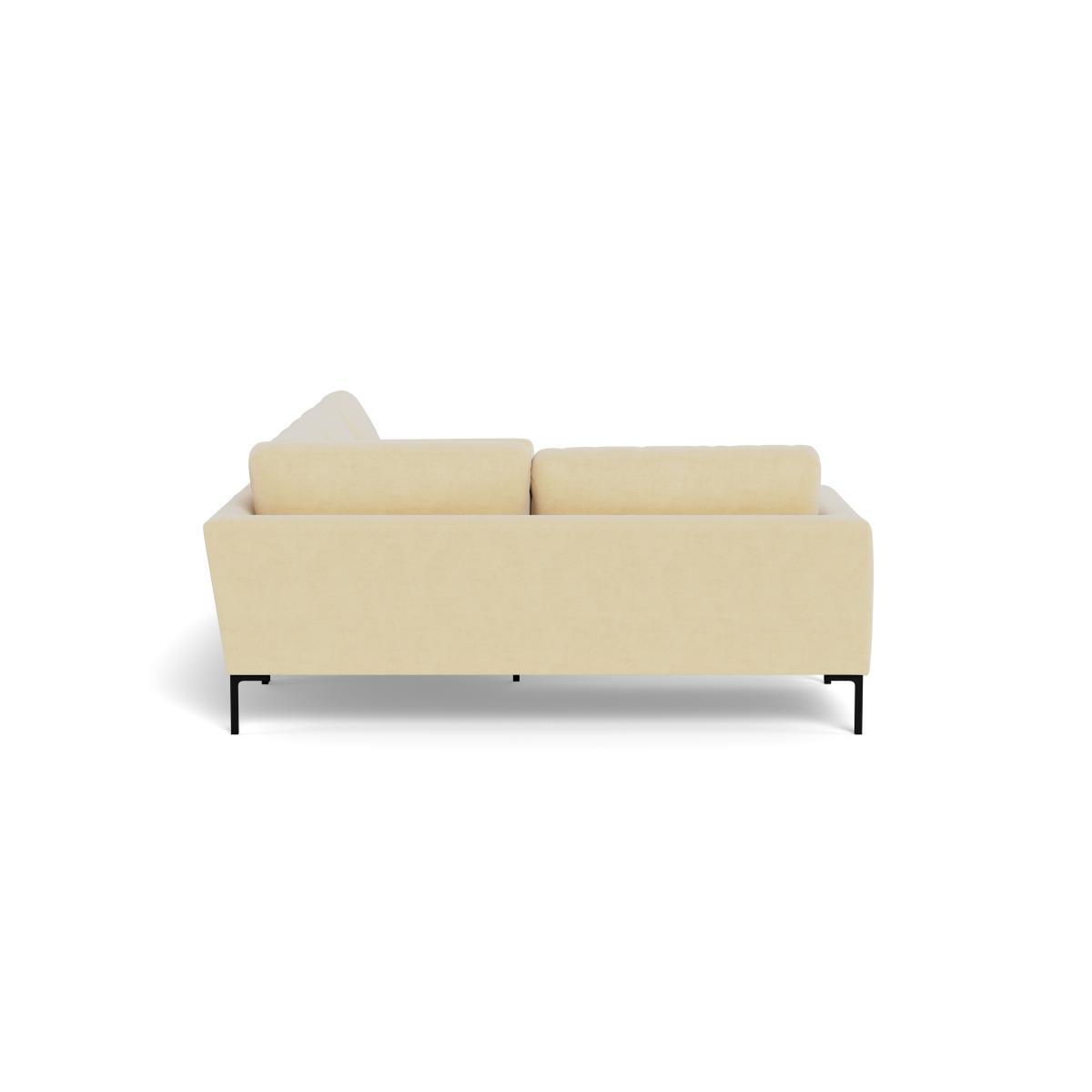 Heal's Eton Left Hand Facing Corner Sofa Smart Luxe Velvet Biscuit Black Feet - Heal's UK Furniture – image 3