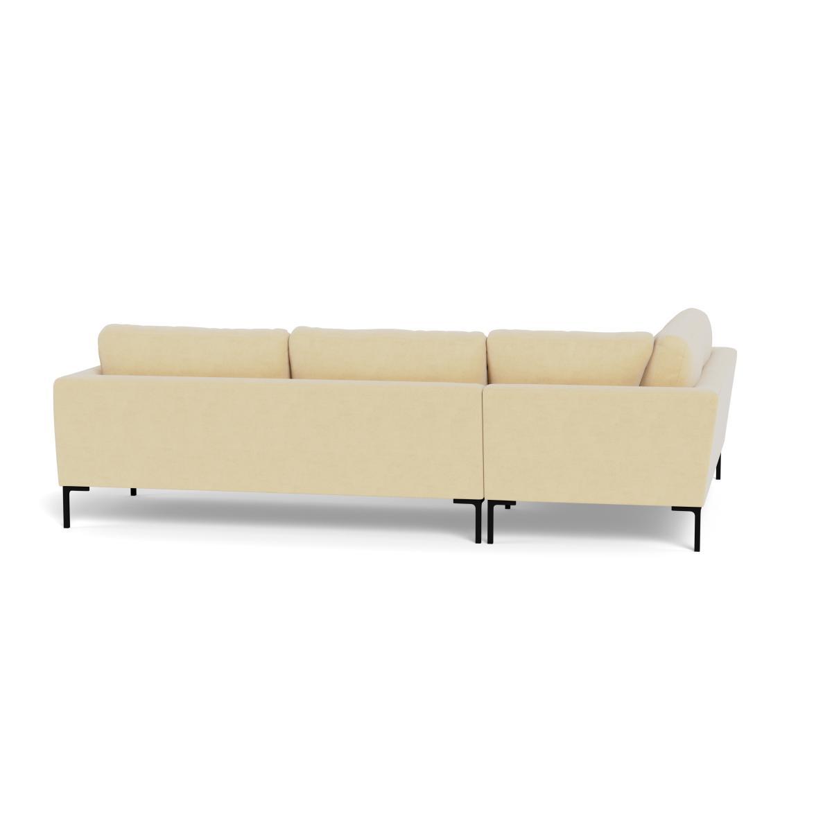 Heal's Eton Left Hand Facing Corner Sofa Smart Luxe Velvet Biscuit Black Feet - Heal's UK Furniture – image 5