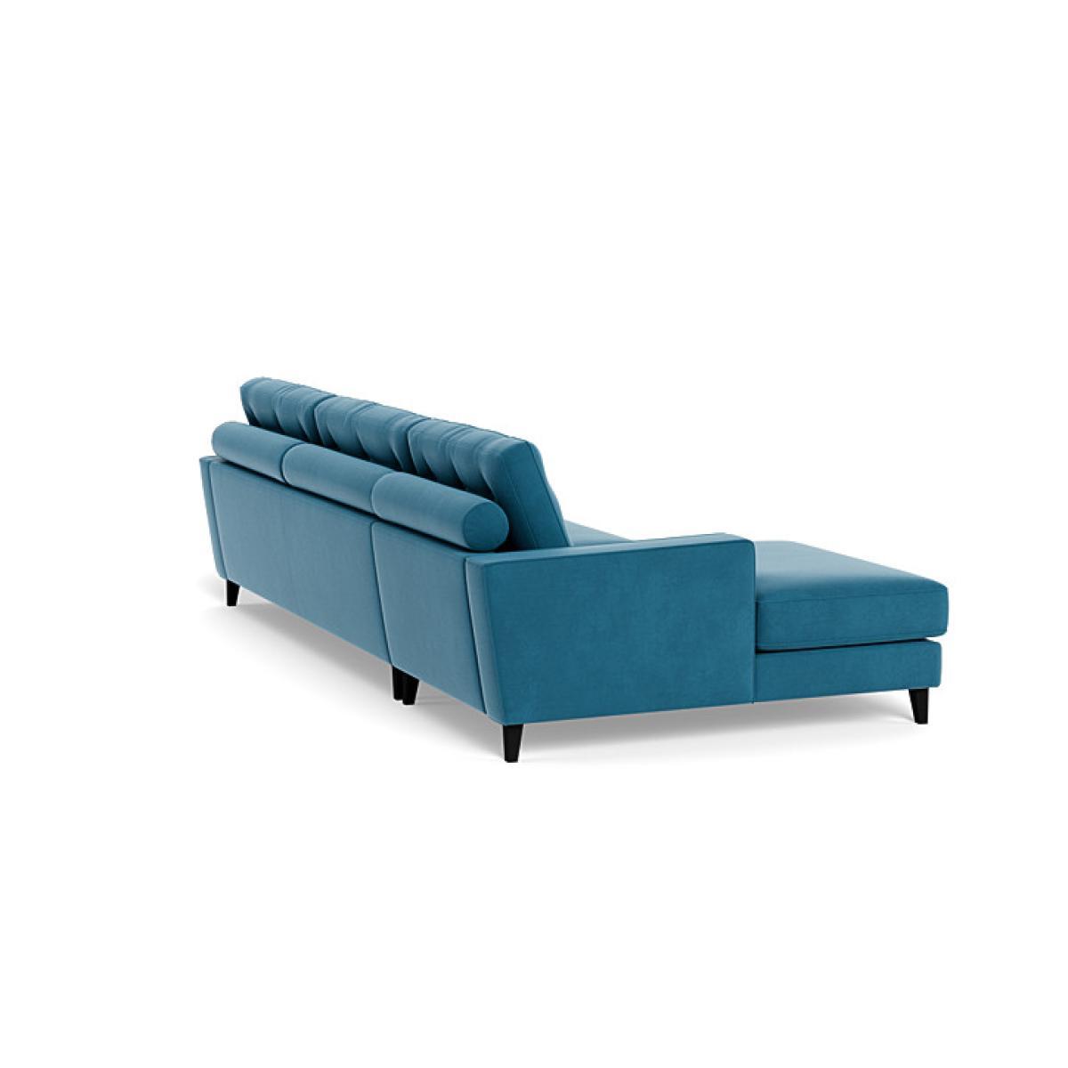 Heal's Mistral Left Hand Facing Corner Sofa Smart Luxe Velvet Grass Natural Feet - Heal's UK Furniture – image 4