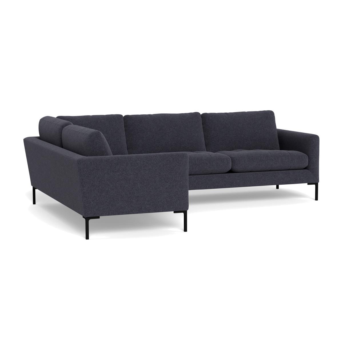 Heal's Eton Left Hand Facing Corner Sofa Texture Soot Black Feet - Heal's UK Furniture – image 1