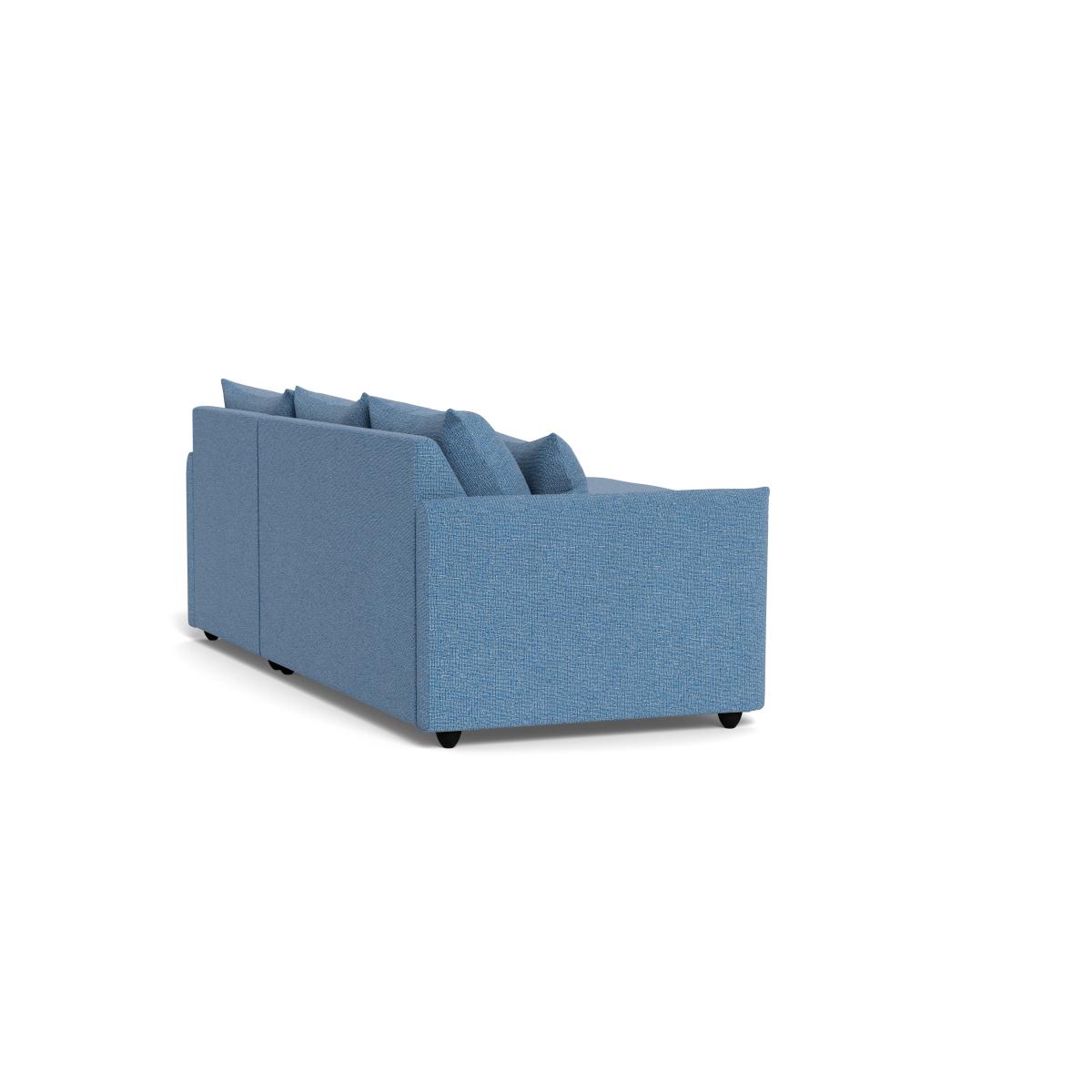 Heal's Pillow Medium RHF Corner Chaise Sofa Tejo Cobalt Natural Oak Feet - Heal's UK Furniture – image 4