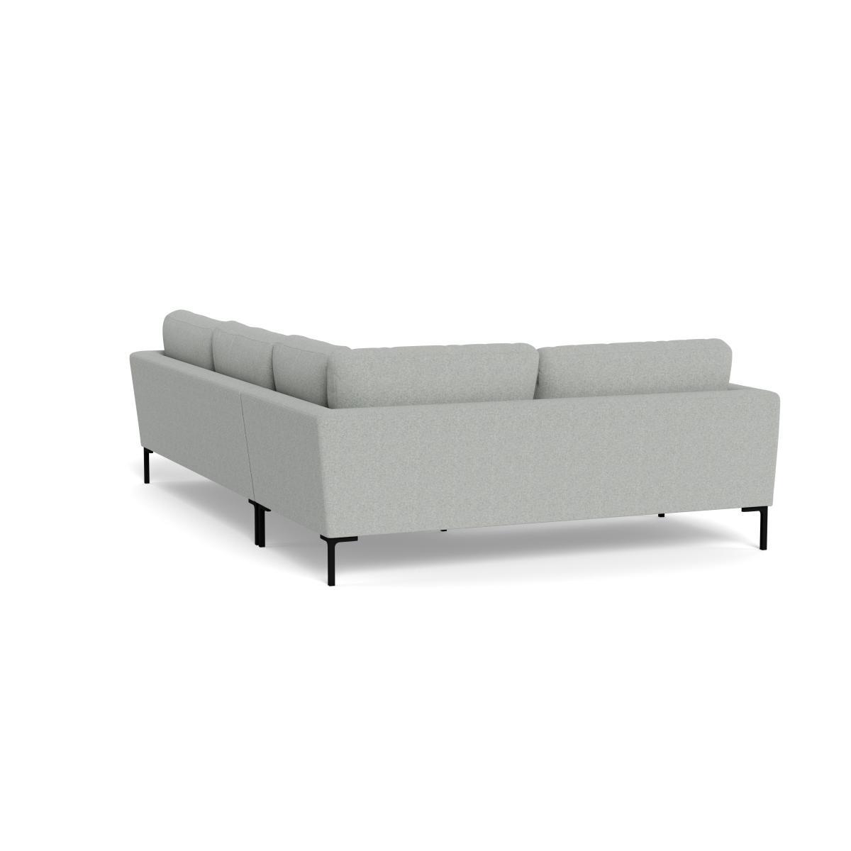 Heal's Eton Left Hand Facing Corner Sofa Melton Wool Limestone Brass Feet - Heal's UK Furniture – image 4