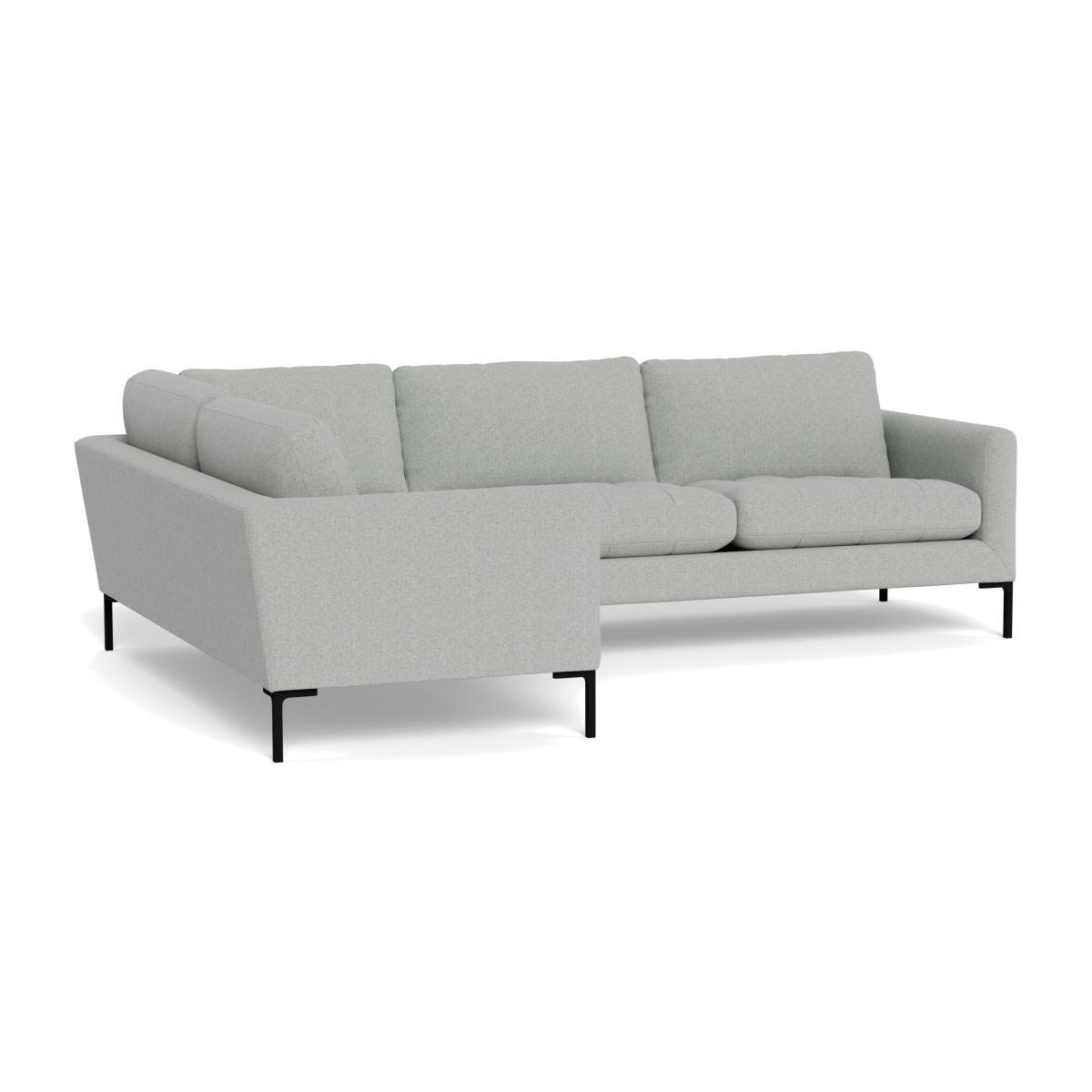 Heal's Eton Left Hand Facing Corner Sofa Melton Wool Limestone Brass Feet - Heal's UK Furniture – image 1