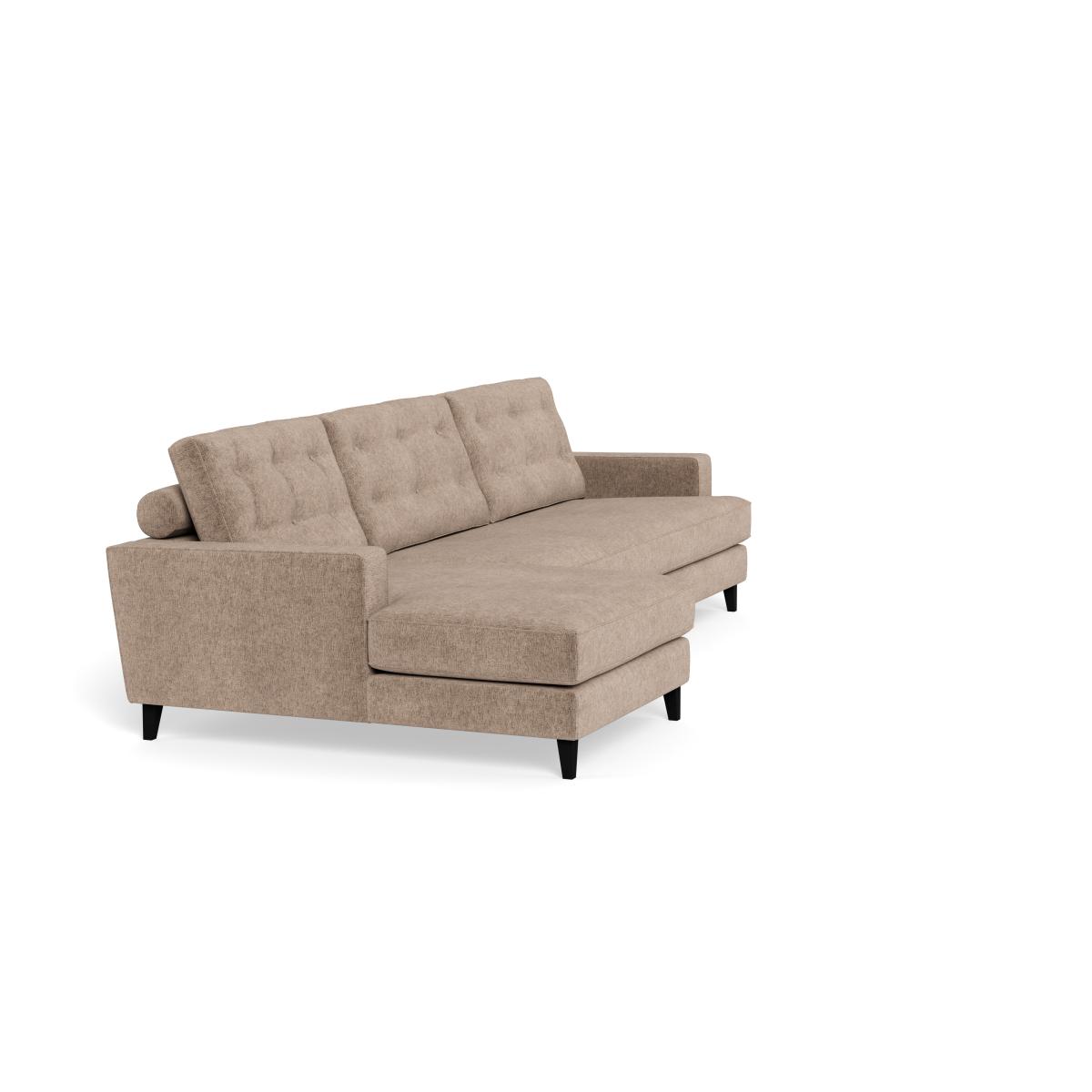Heal's Mistral Left Hand Facing Corner Sofa Boucle Velvet Rocky Natural Beech Feet – image 2