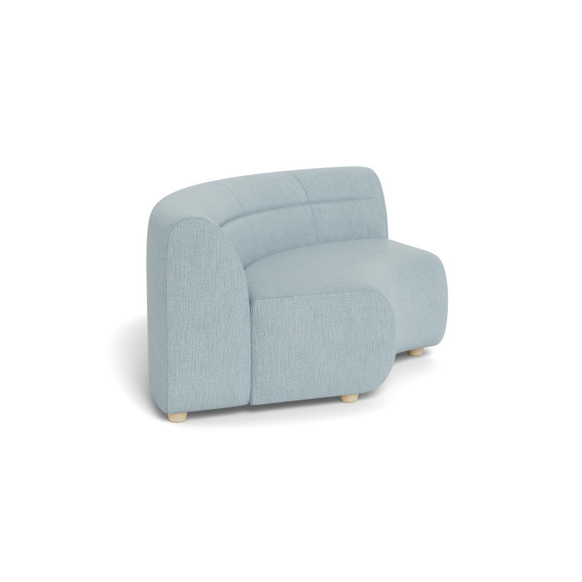 Heal's Lilli Curved Corner Unit Module Smart Linen Mix Duck Egg Natural Ash Feet - Heal's UK Furniture – image 2
