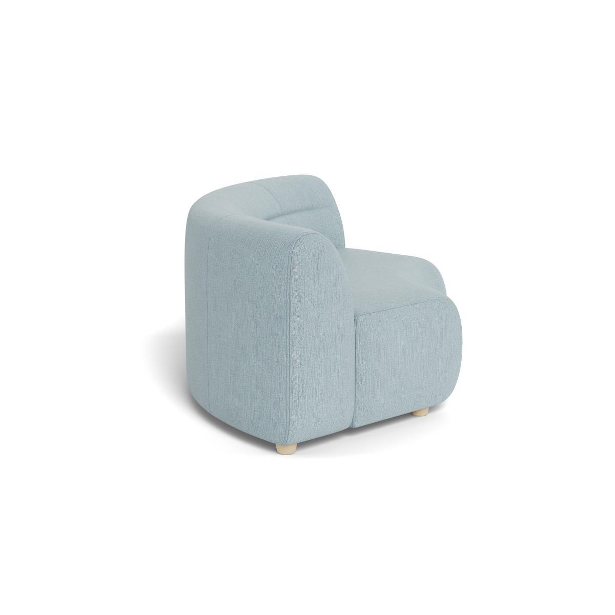 Heal's Lilli Curved Corner Unit Module Smart Linen Mix Duck Egg Natural Ash Feet - Heal's UK Furniture – image 3